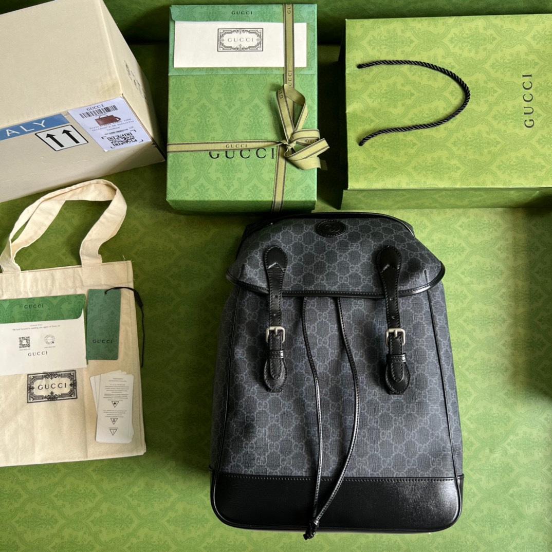 Gucci Medium Backpack With Interlocking G(26-43-18cm) - DopestKickz