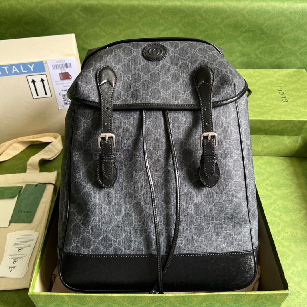 Gucci Medium Backpack With Interlocking G(26-43-18cm) - DopestKickz