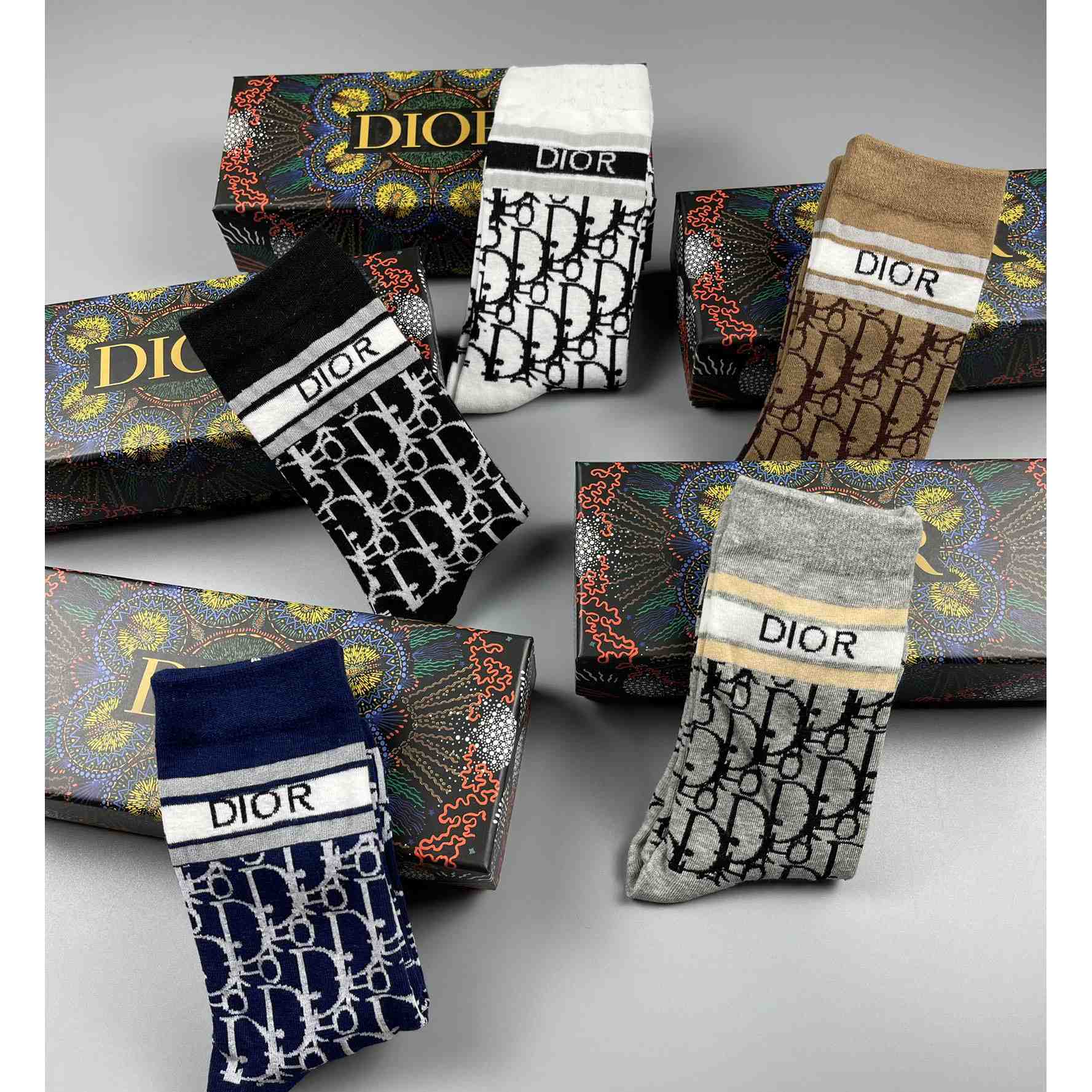 Dior Oblique Wool Socks /Box - DopestKickz