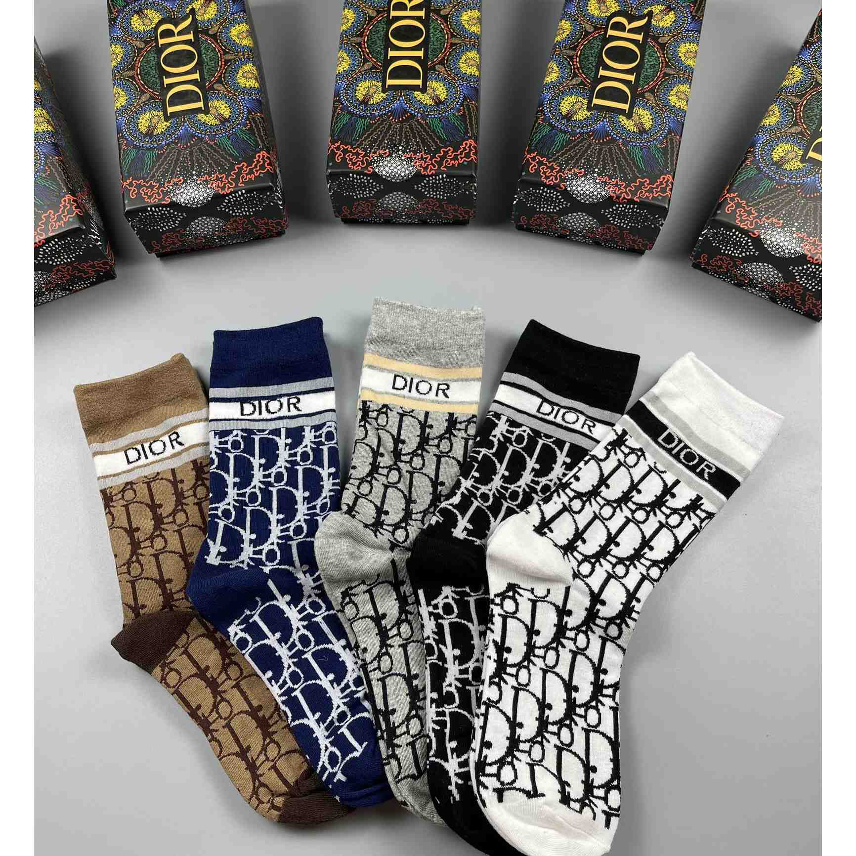Dior Oblique Wool Socks /Box - DopestKickz
