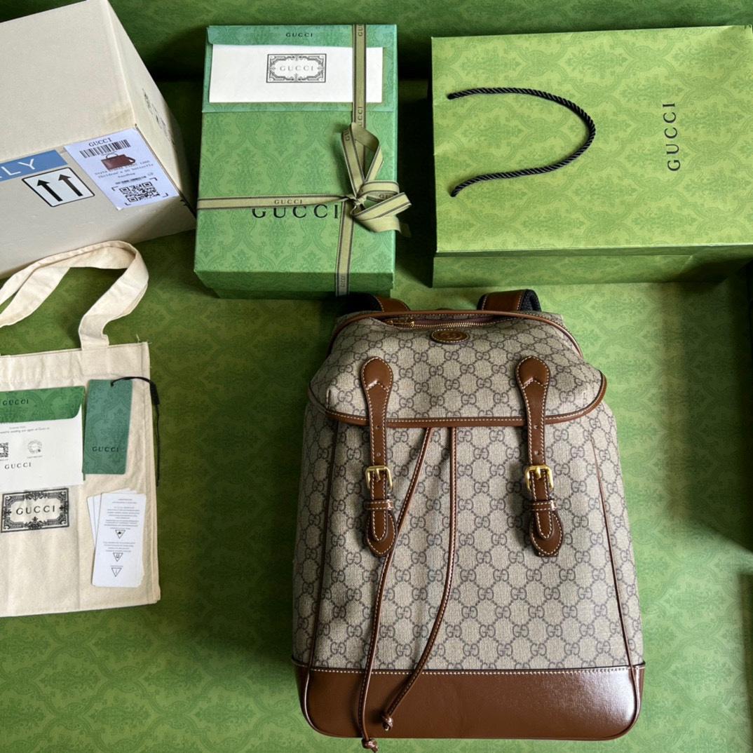 Gucci Medium Backpack With Interlocking G(26-43-18cm) - DopestKickz