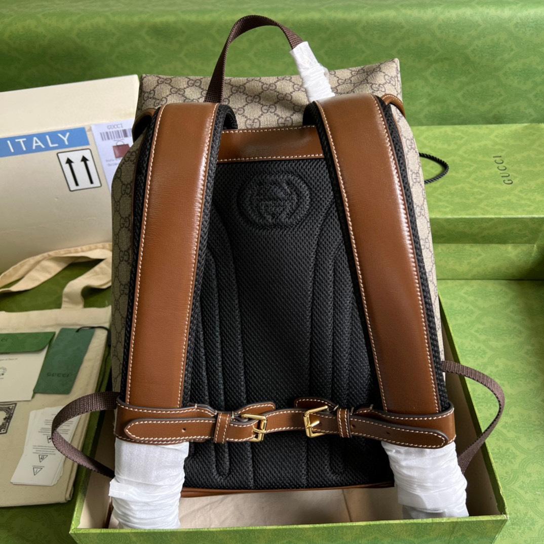 Gucci Medium Backpack With Interlocking G(26-43-18cm) - DopestKickz