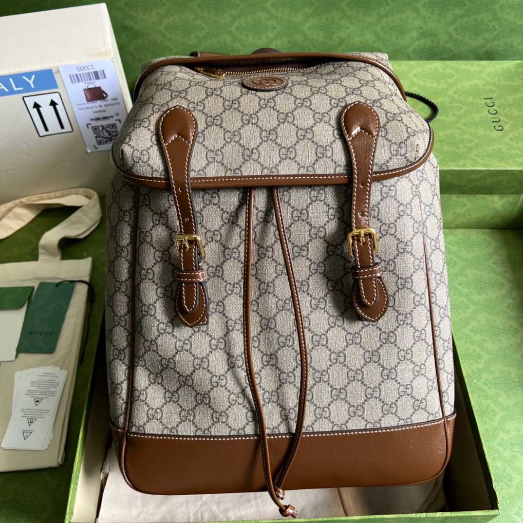 Gucci Medium Backpack With Interlocking G(26-43-18cm) - DopestKickz