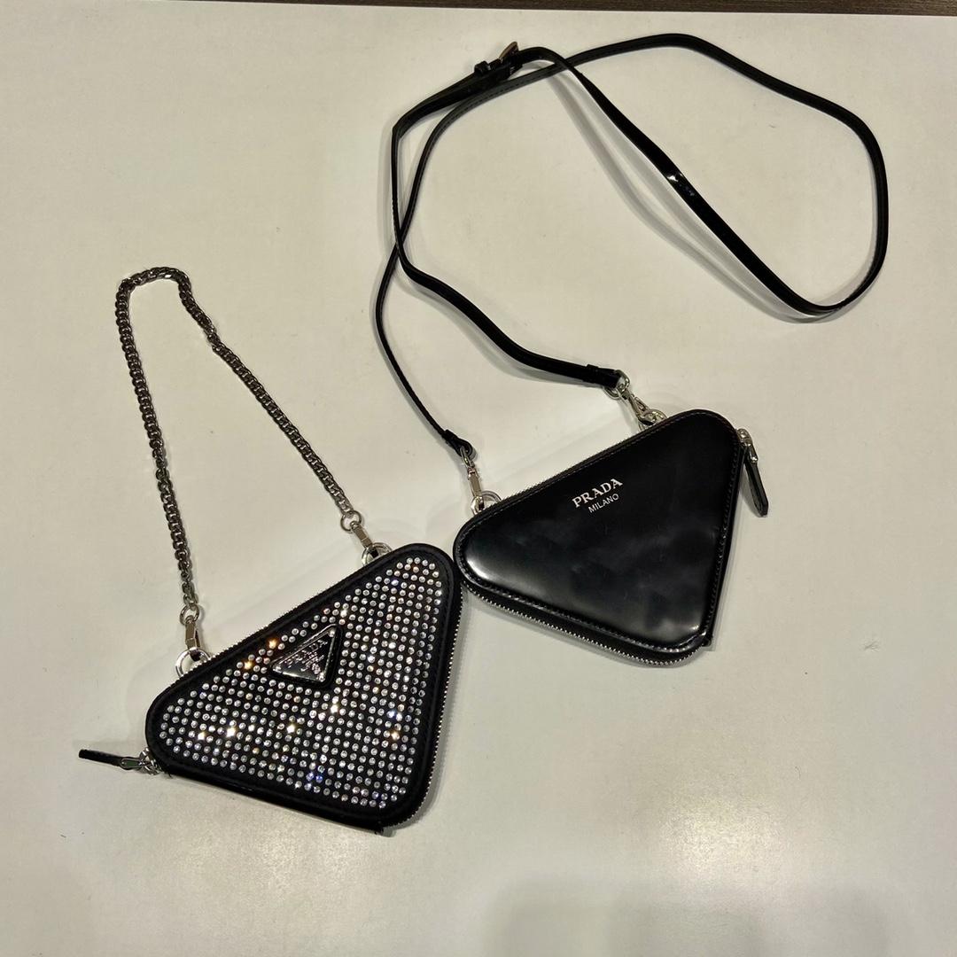Prada Embellished Satin And Leather Mini-Pouch - DopestKickz