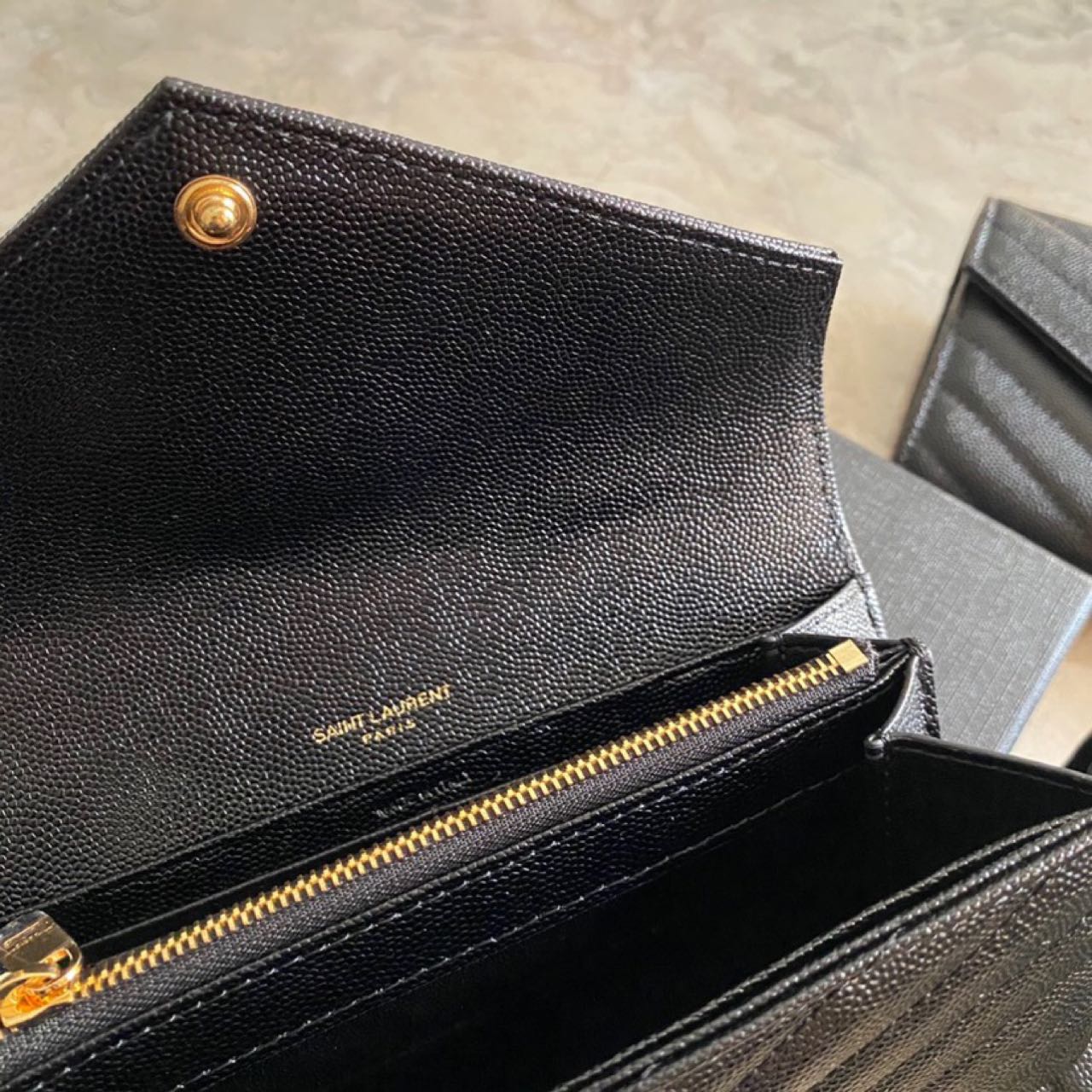 Saint Laurent Monogram Leather Wallet(19-11-3CM) - DopestKickz