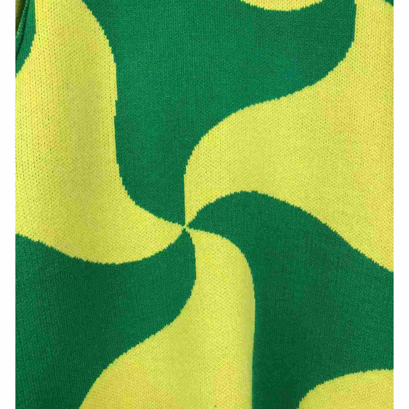 Bottega Veneta Heavyweight Wool Jacquard Wavy Triangle Sweater - DopestKickz