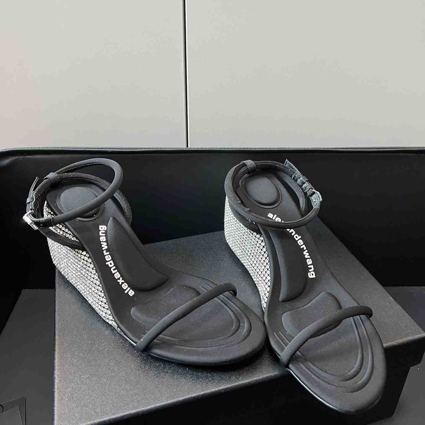 Alexander Wang Women's Dahlia Wedge Sandals    75mm - DopestKickz