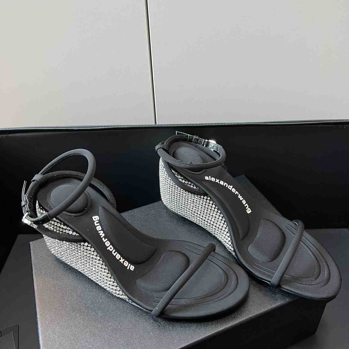 Alexander Wang Women's Dahlia Wedge Sandals    75mm - DopestKickz