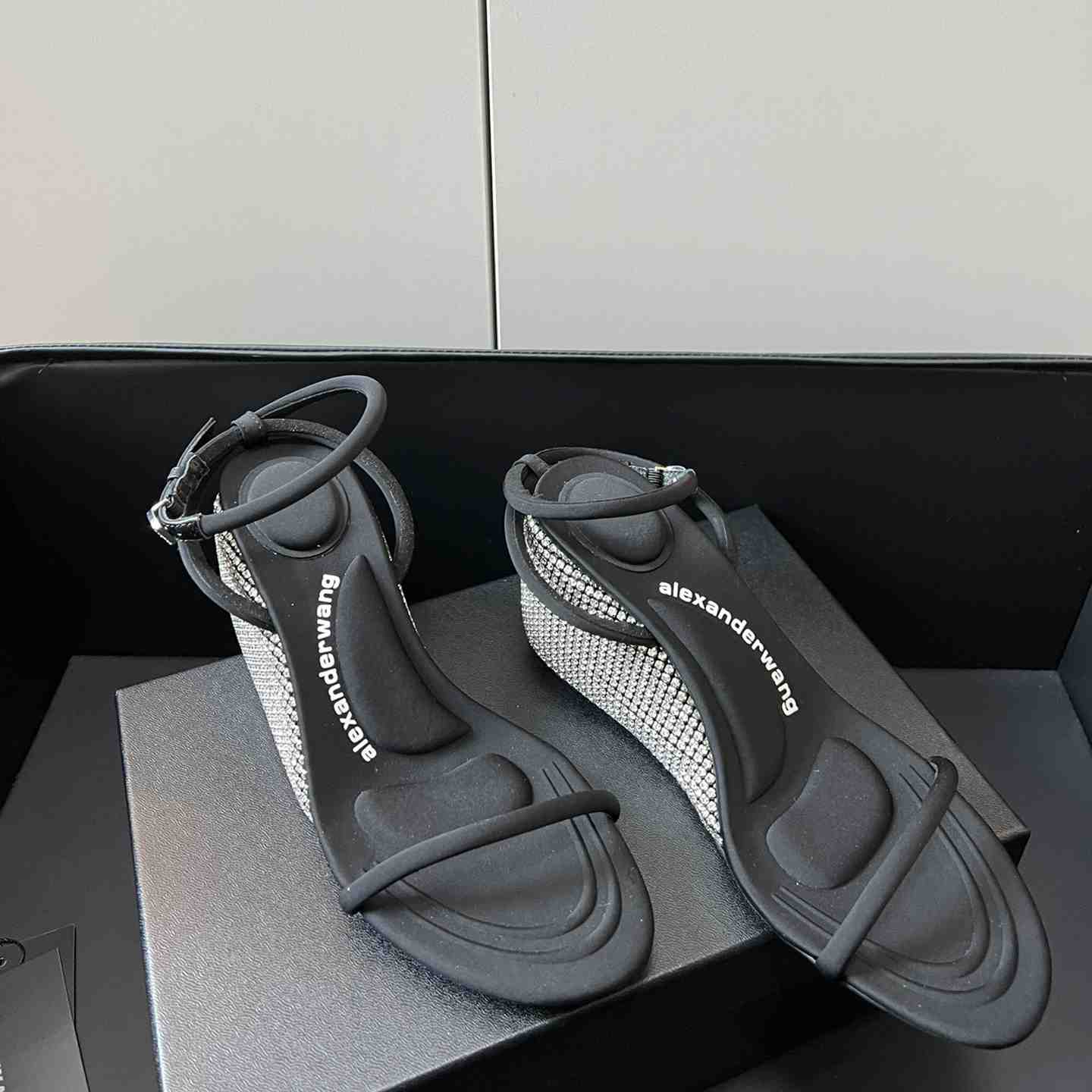 Alexander Wang Women's Dahlia Wedge Sandals    75mm - DopestKickz