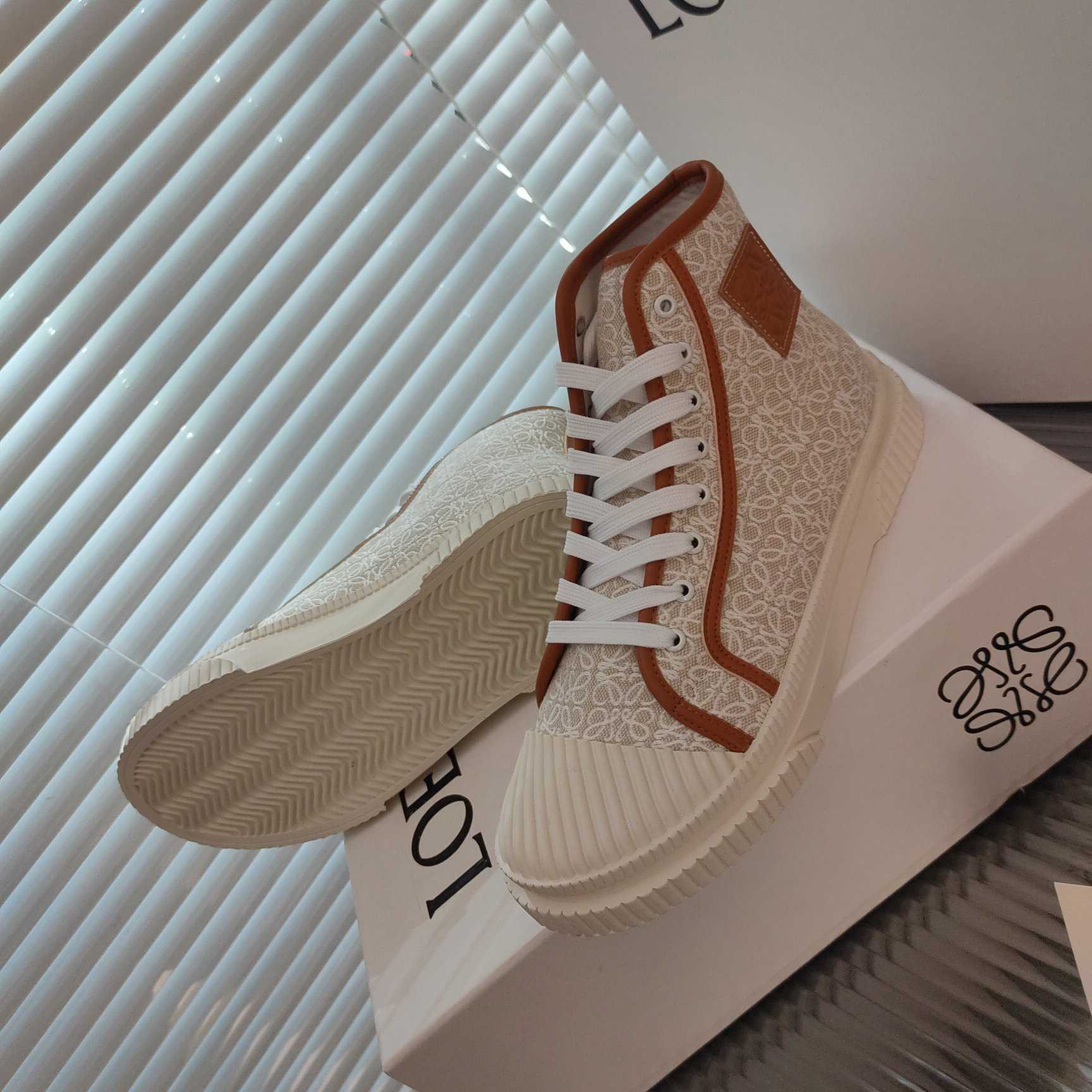 Loewe Anagram High Top Sneaker In Canvas - DopestKickz