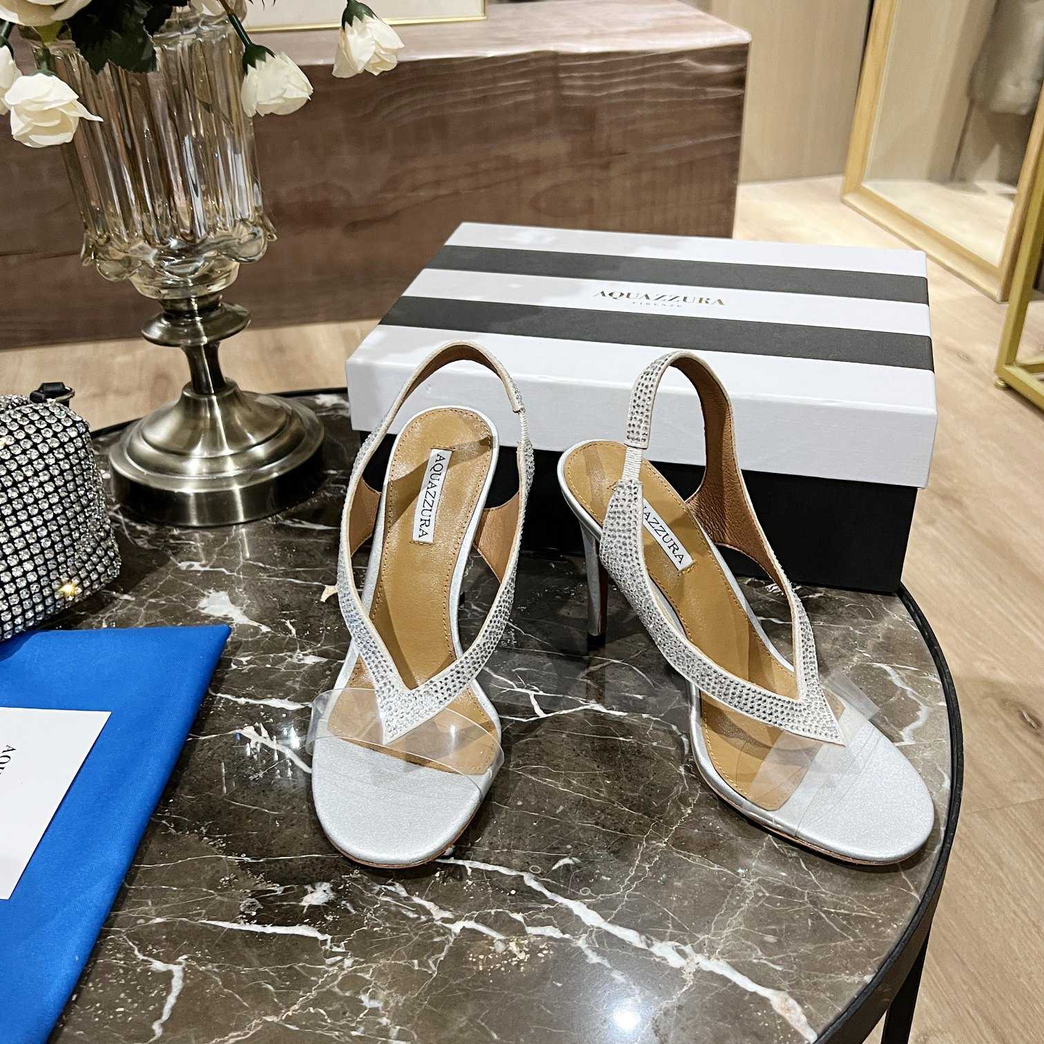 Aquazzura Izzy Plexi Sandal 105 - DopestKickz