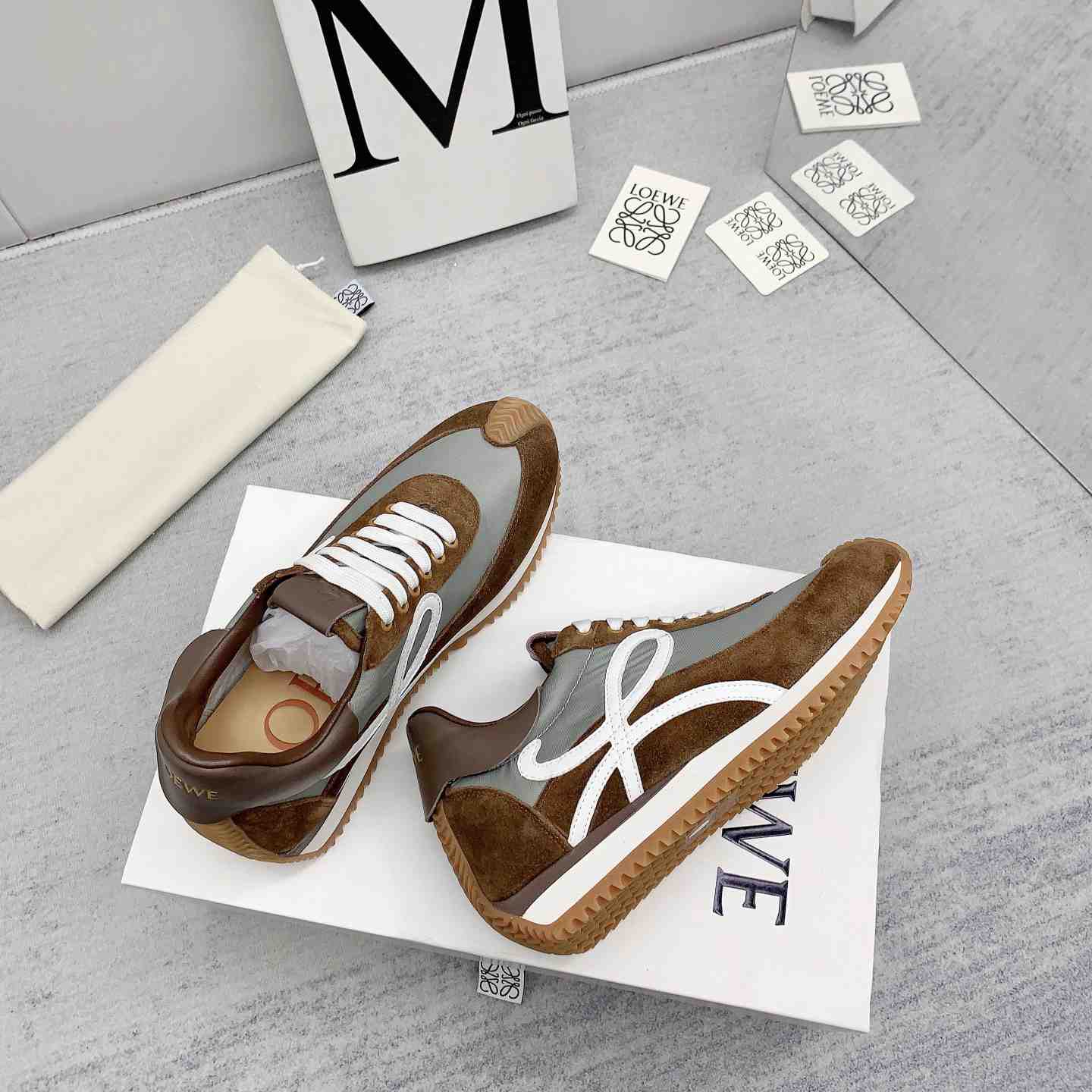 Loewe Flow Runner In Nylon And Suede - DopestKickz
