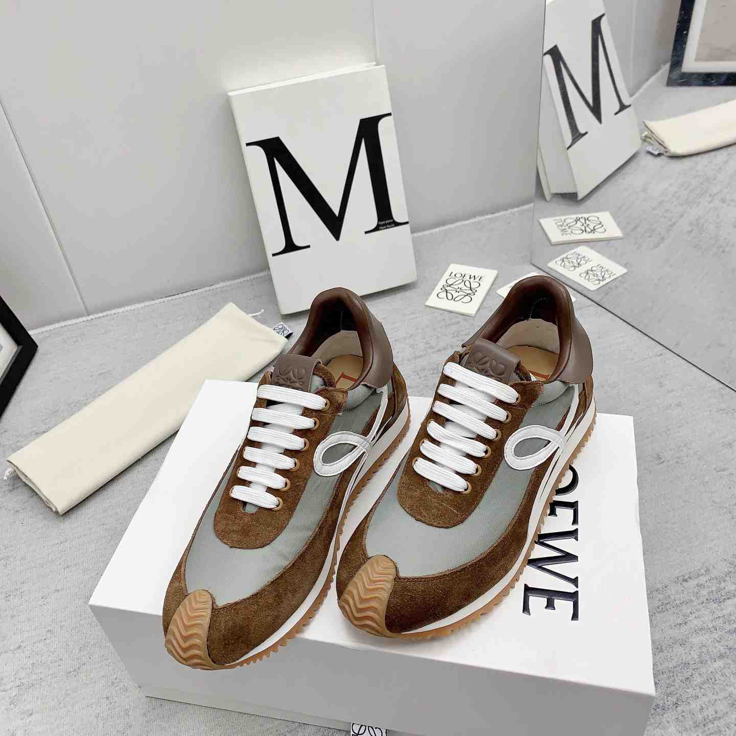 Loewe Flow Runner In Nylon And Suede - DopestKickz