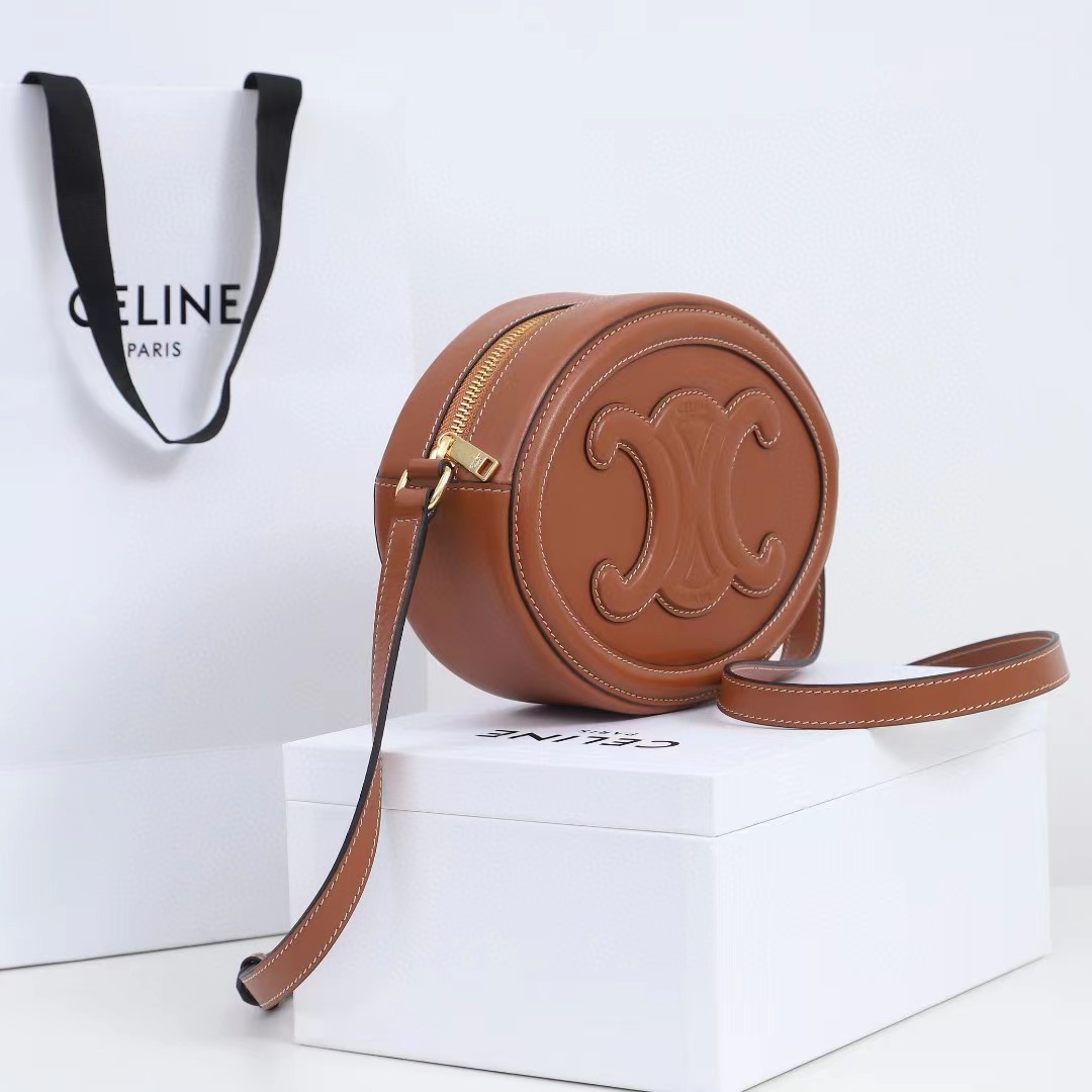 Celine Oval Bag Cuir Triomphe In Smooth Calfskin Tan - DopestKickz
