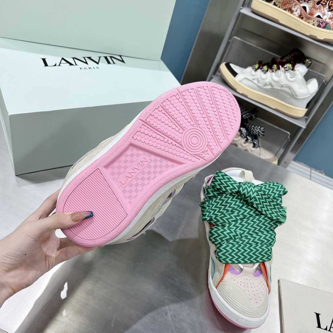 Lanvin Leather Curb Sneakers - DopestKickz