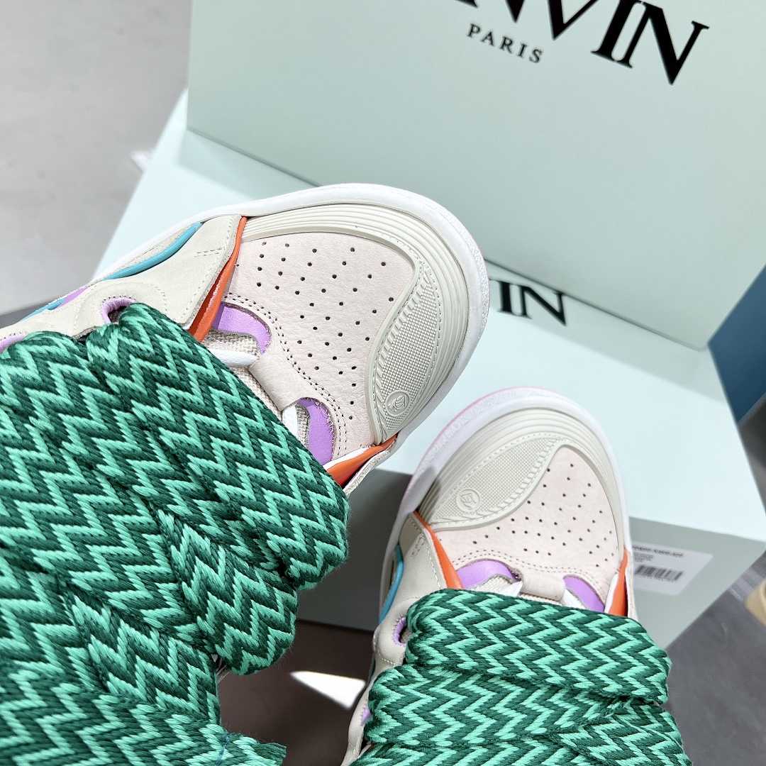Lanvin Leather Curb Sneakers - DopestKickz