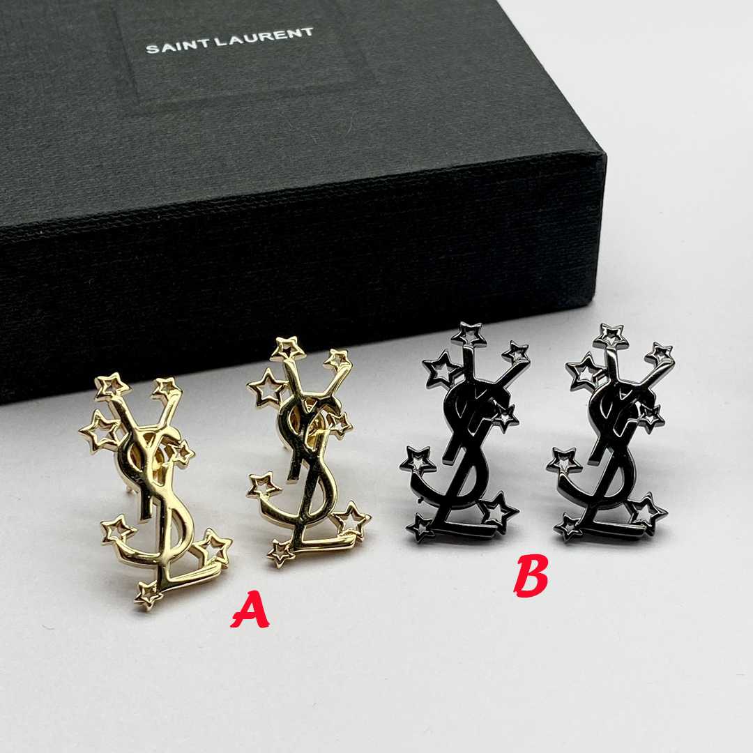 Saint Laurent YSL Logo Earrings - DopestKickz