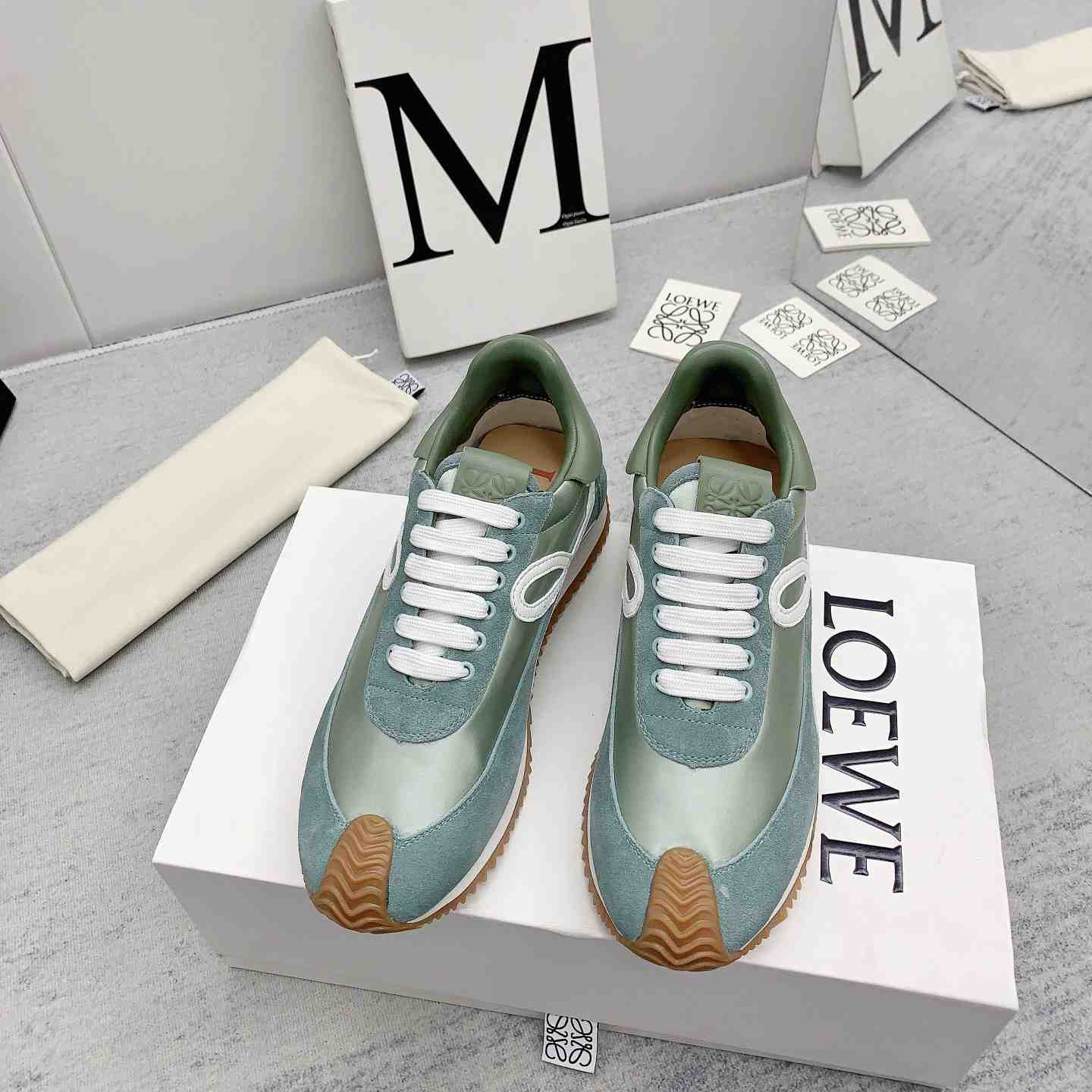 Loewe Flow Runner In Nylon And Suede - DopestKickz