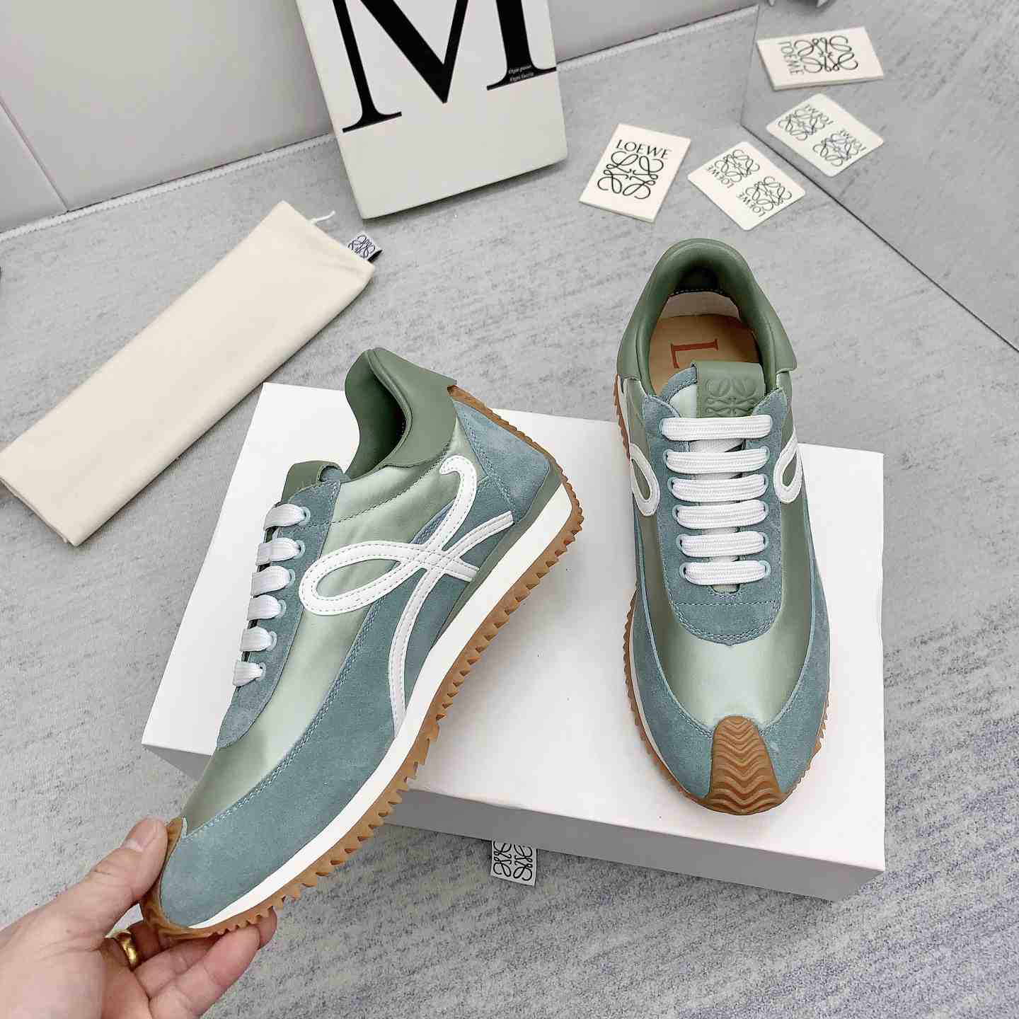 Loewe Flow Runner In Nylon And Suede - DopestKickz