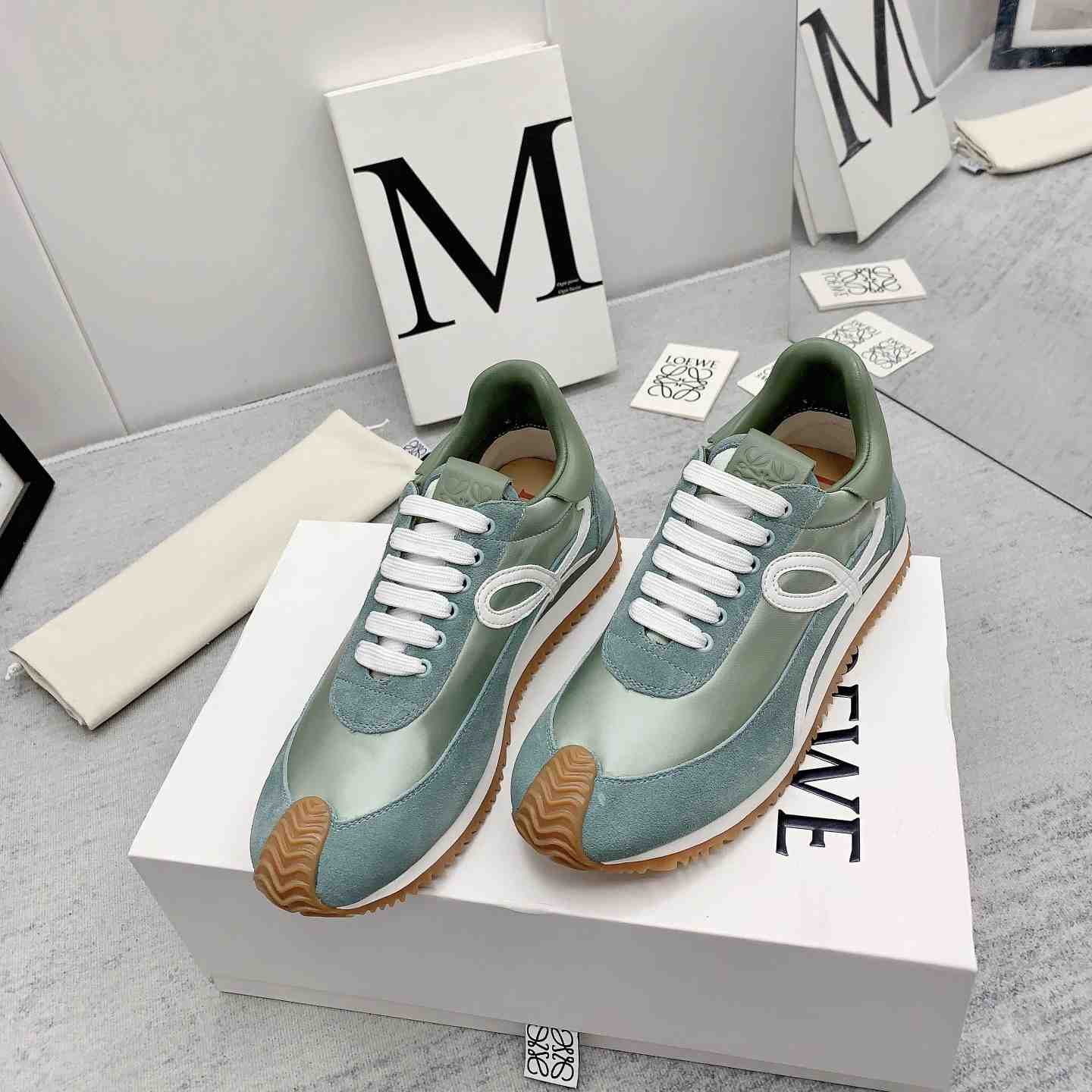 Loewe Flow Runner In Nylon And Suede - DopestKickz