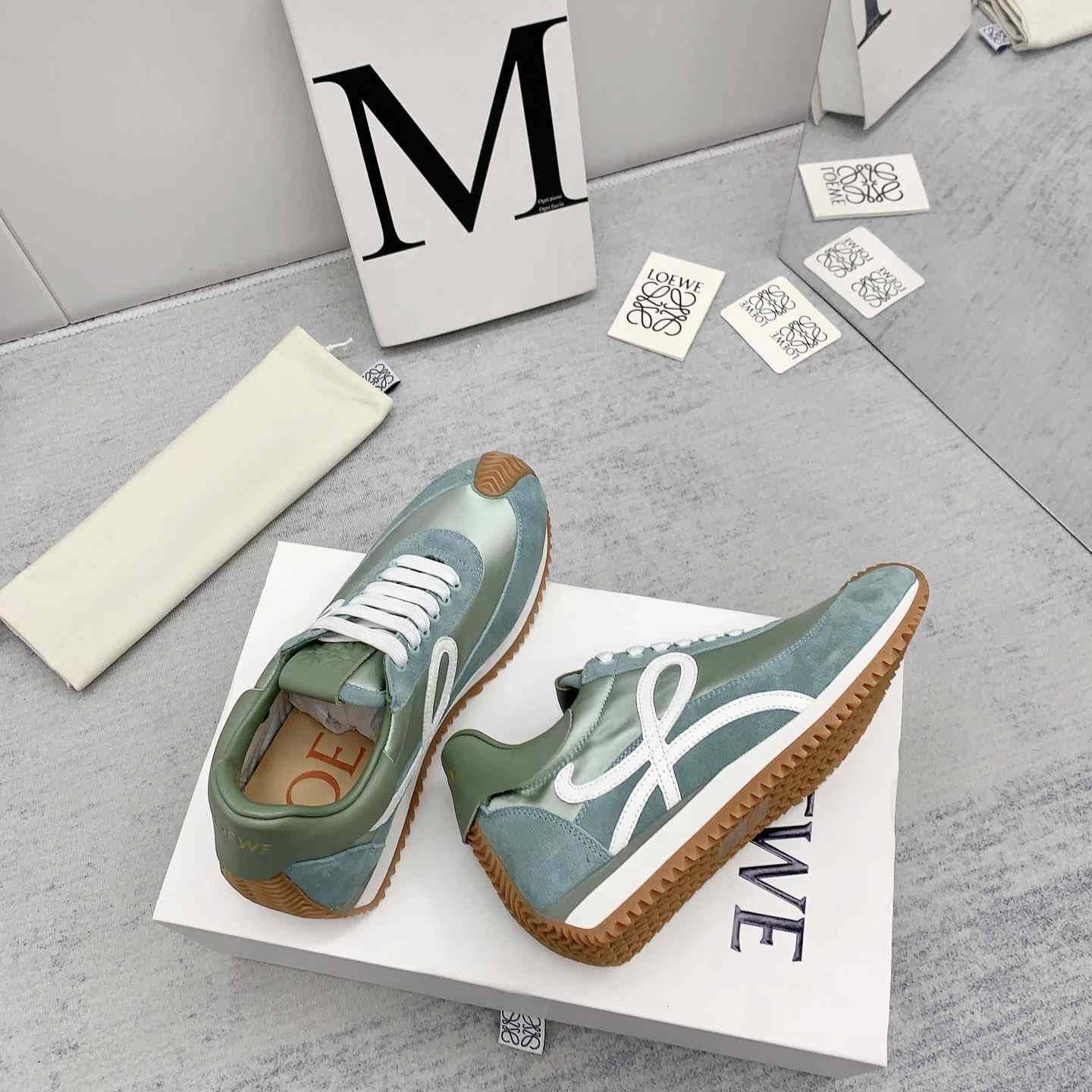 Loewe Flow Runner In Nylon And Suede - DopestKickz