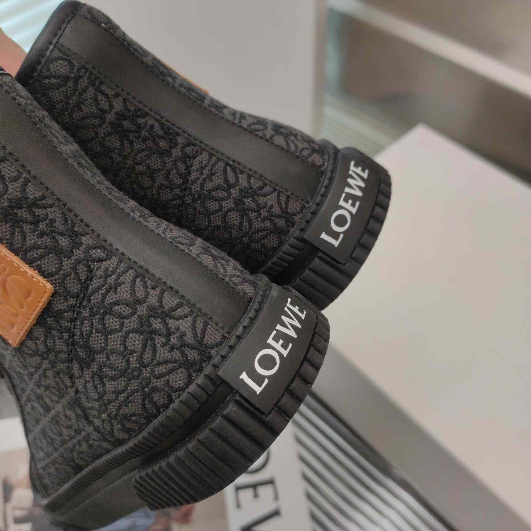 Loewe Anagram High Top Sneaker In Canvas - DopestKickz