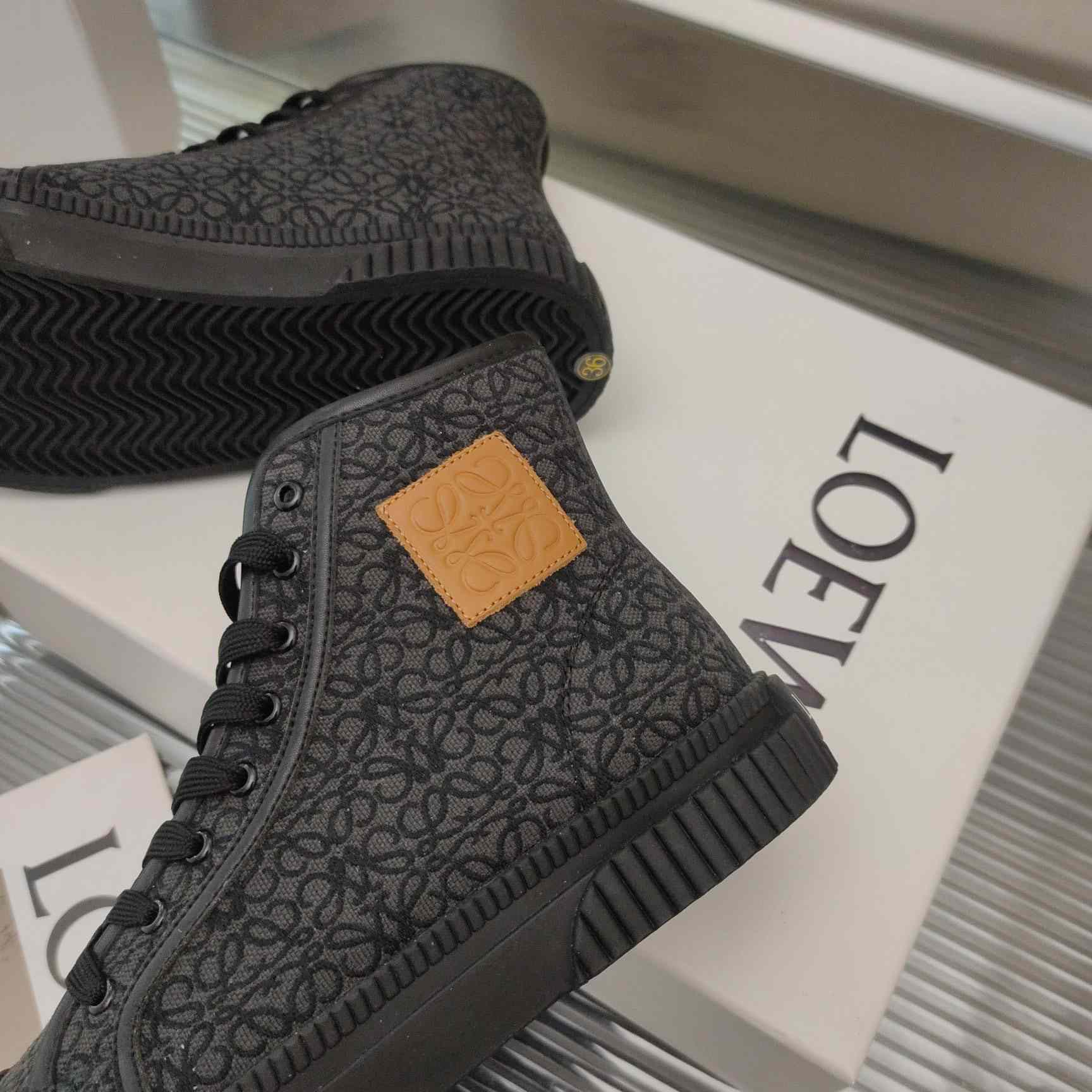 Loewe Anagram High Top Sneaker In Canvas - DopestKickz