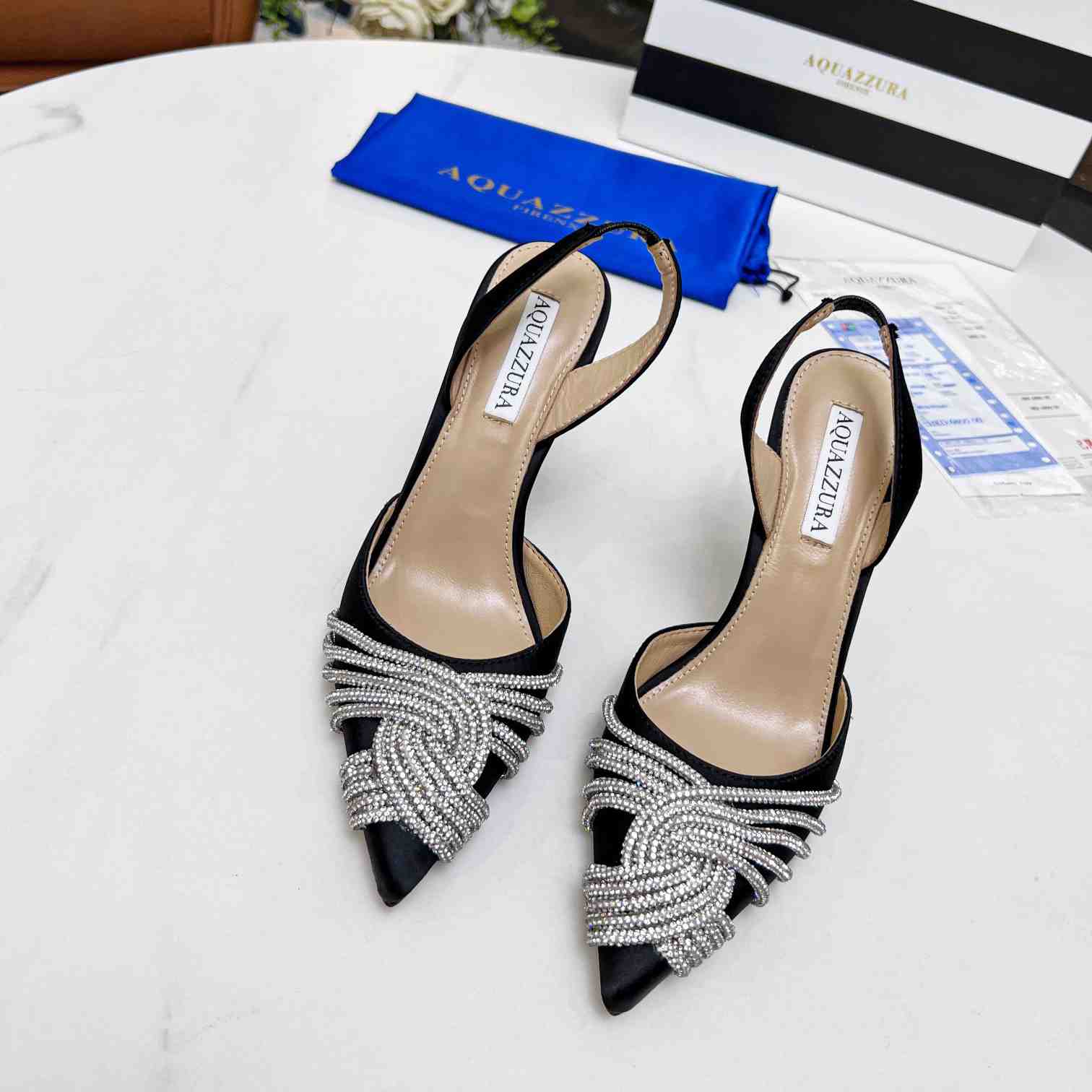 Aquazzura Gatsby Sling Satin - DopestKickz