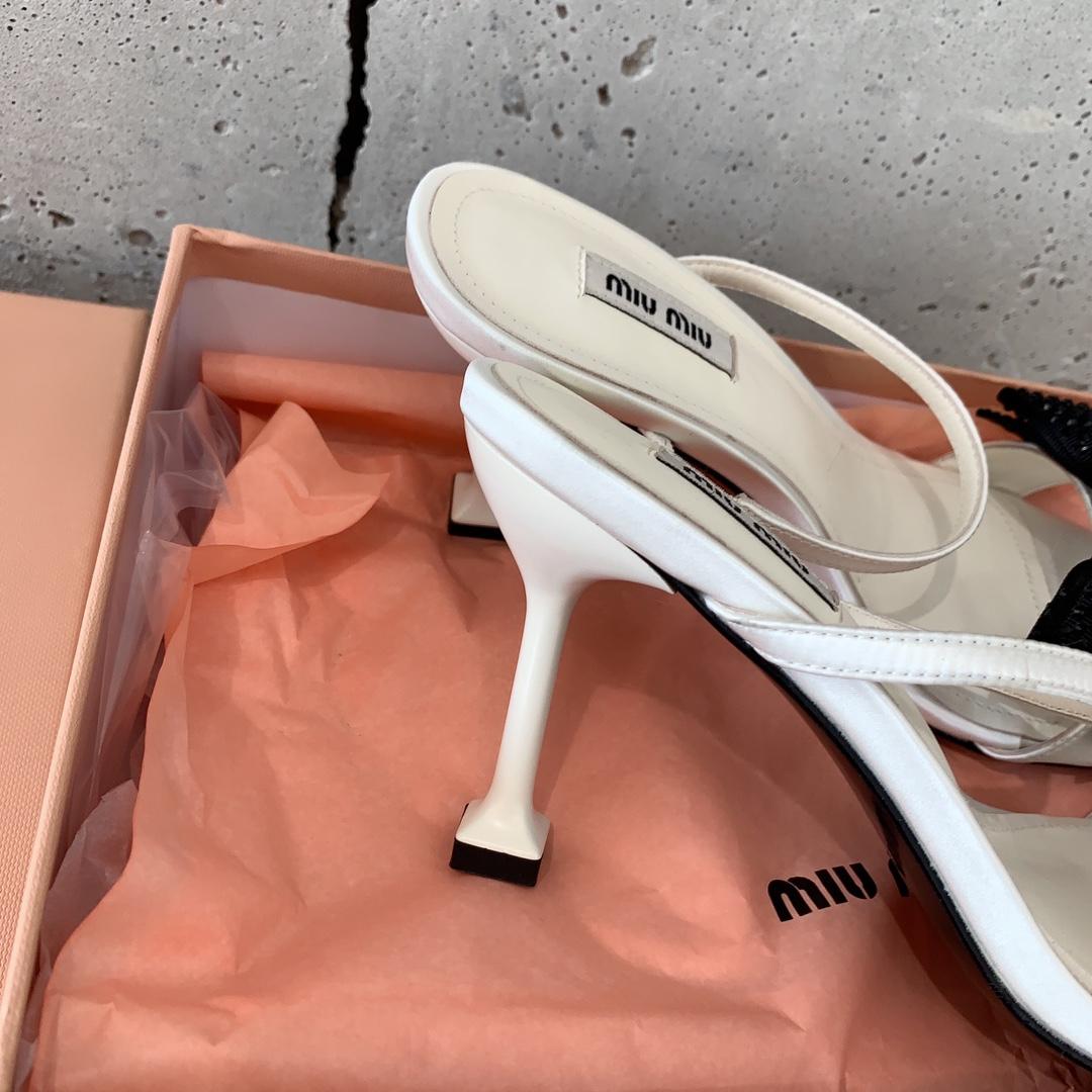 Miu Miu Satin Bow Sandals - DopestKickz