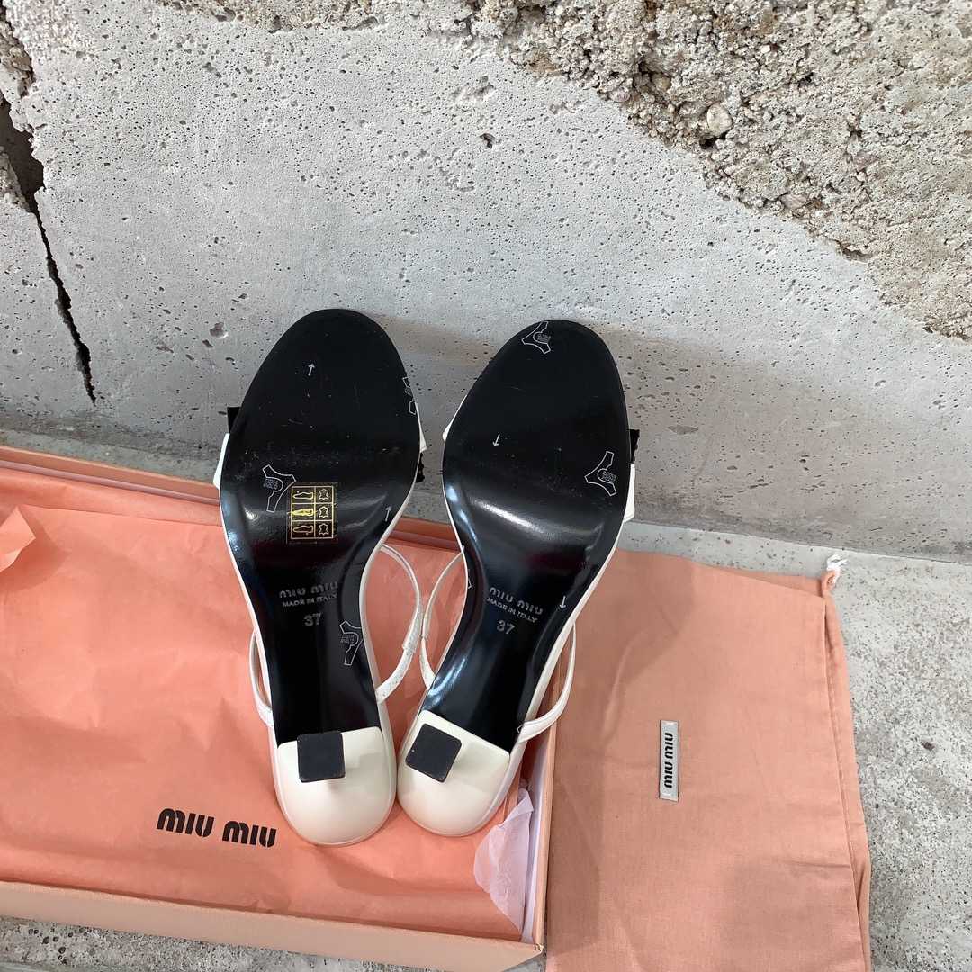 Miu Miu Satin Bow Sandals - DopestKickz