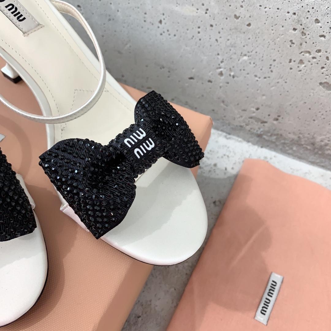 Miu Miu Satin Bow Sandals - DopestKickz