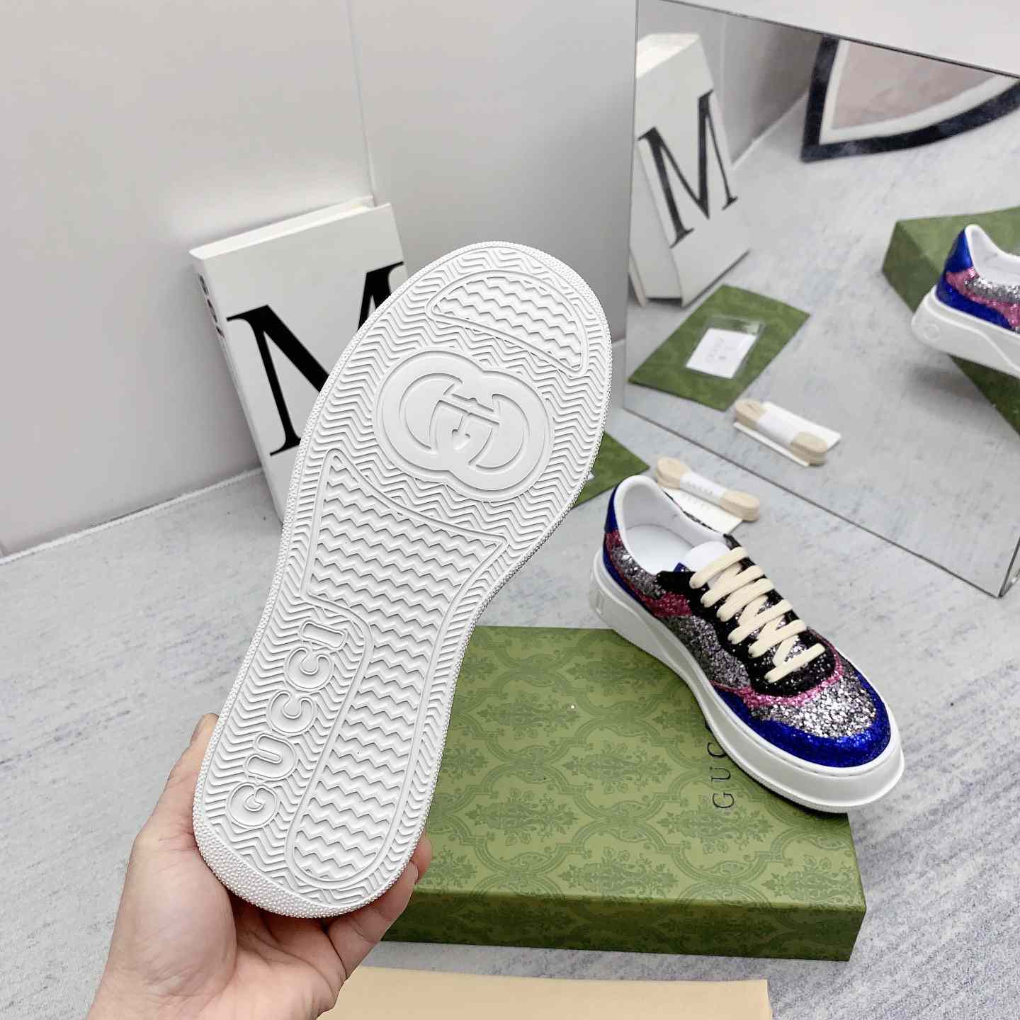 Gucci Glitter Sneaker - DopestKickz