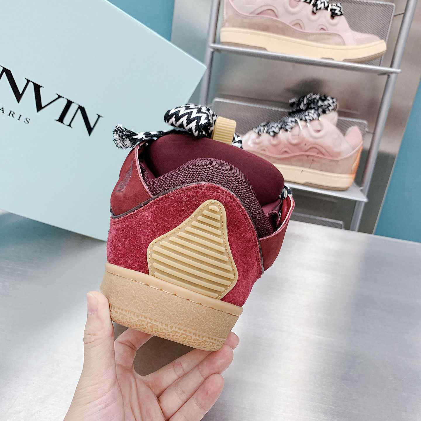 Lanvin Leather Curb Sneakers - DopestKickz