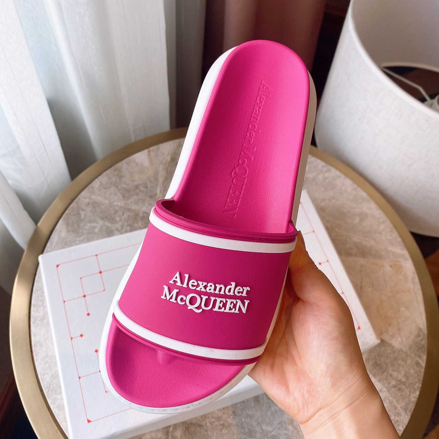 Alexander Mqueen Oversized Hybrid Signature Slide  - DopestKickz