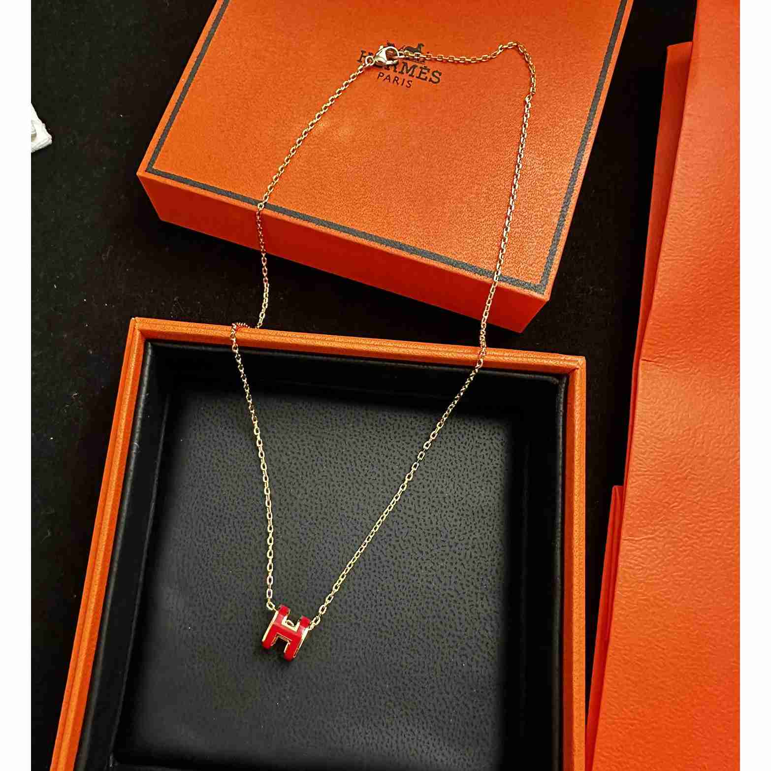 Hermes Mini Pop H Necklace - DopestKickz