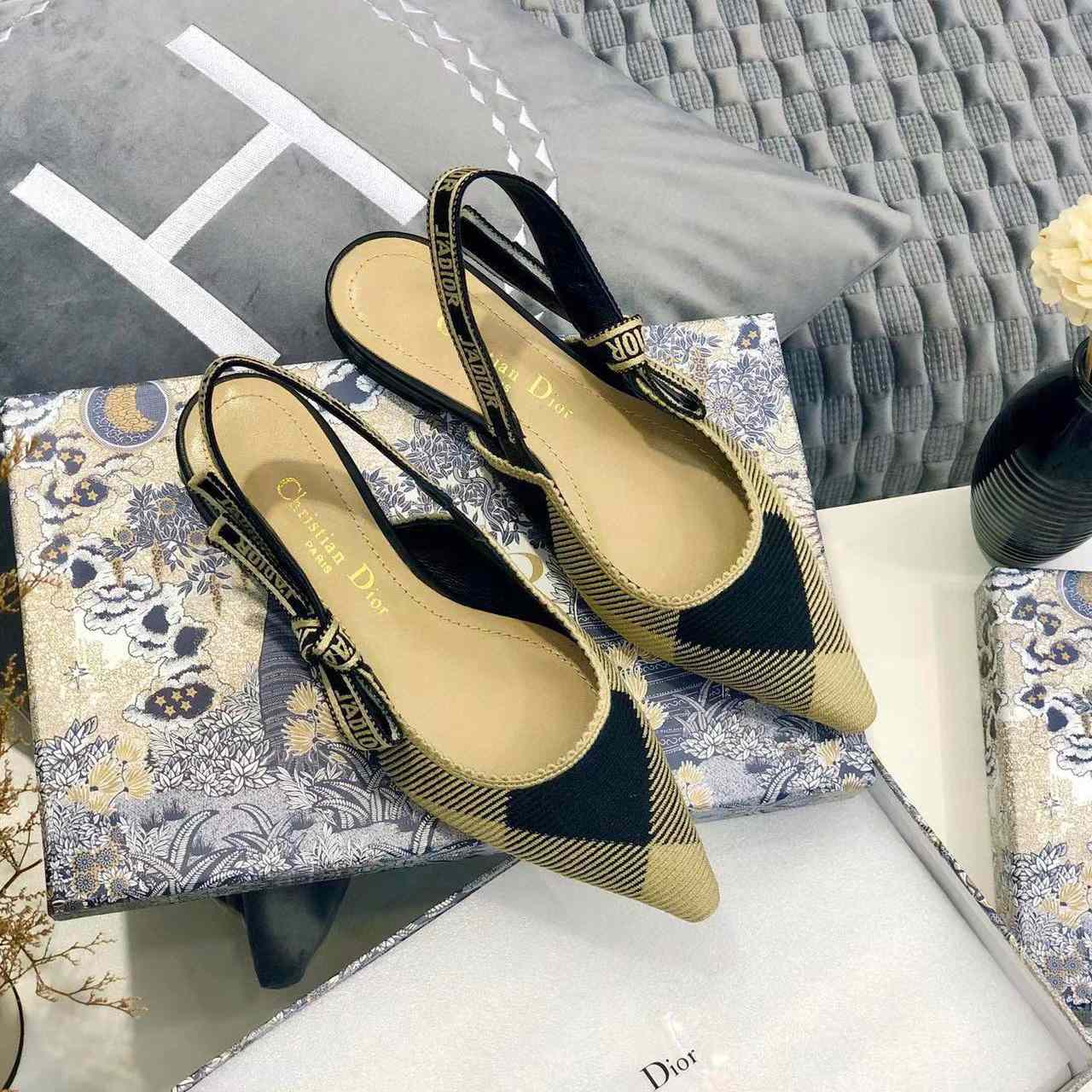 Dior J'adior Ribbon Slingback Flat - DopestKickz