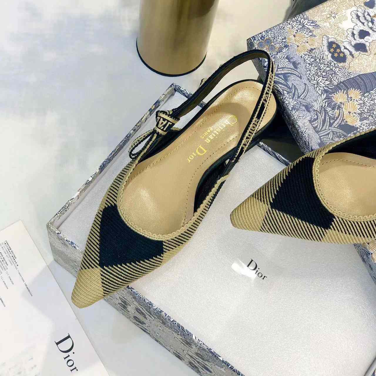 Dior J'adior Ribbon Slingback Flat - DopestKickz
