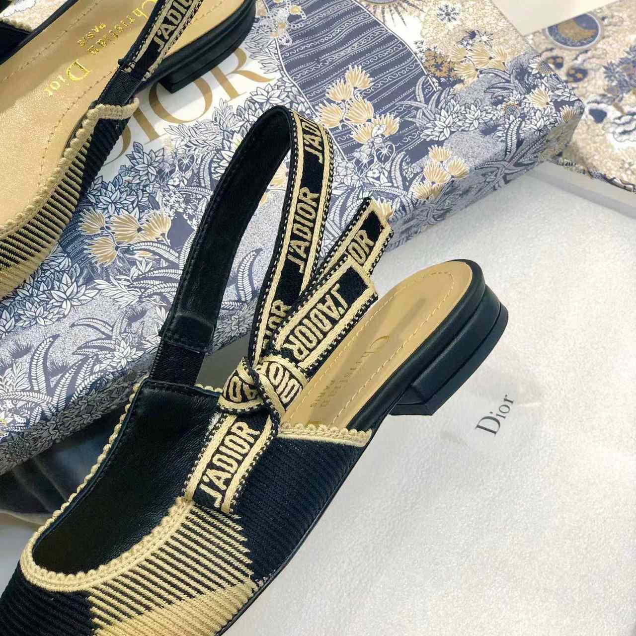 Dior J'adior Ribbon Slingback Flat - DopestKickz