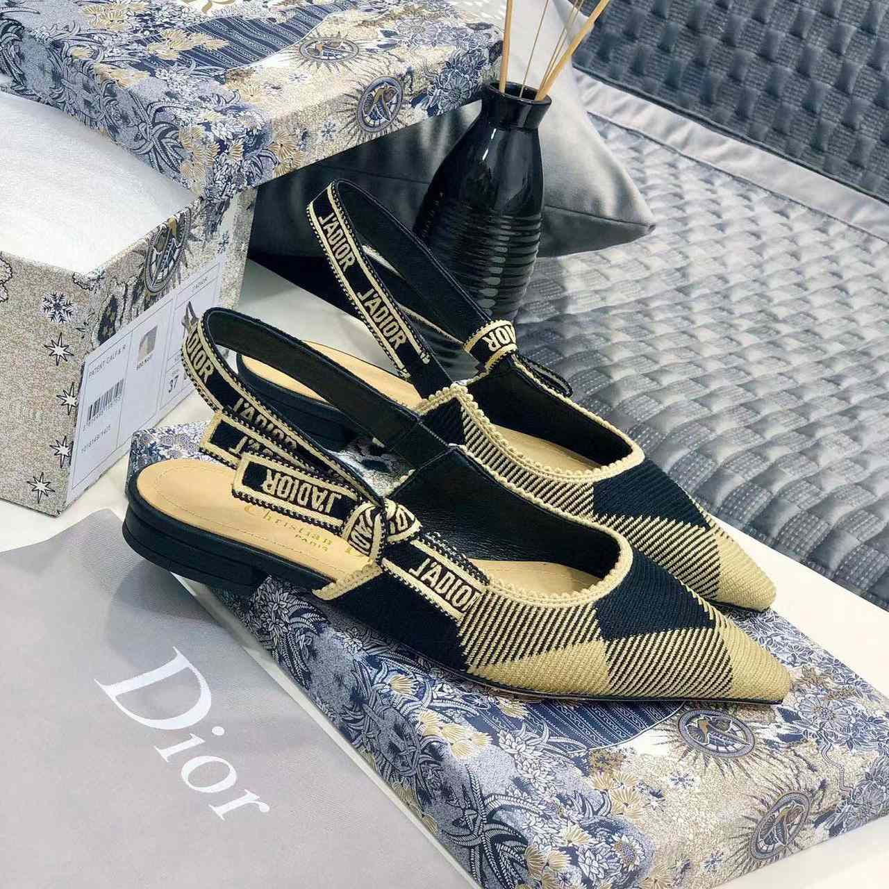 Dior J'adior Ribbon Slingback Flat - DopestKickz
