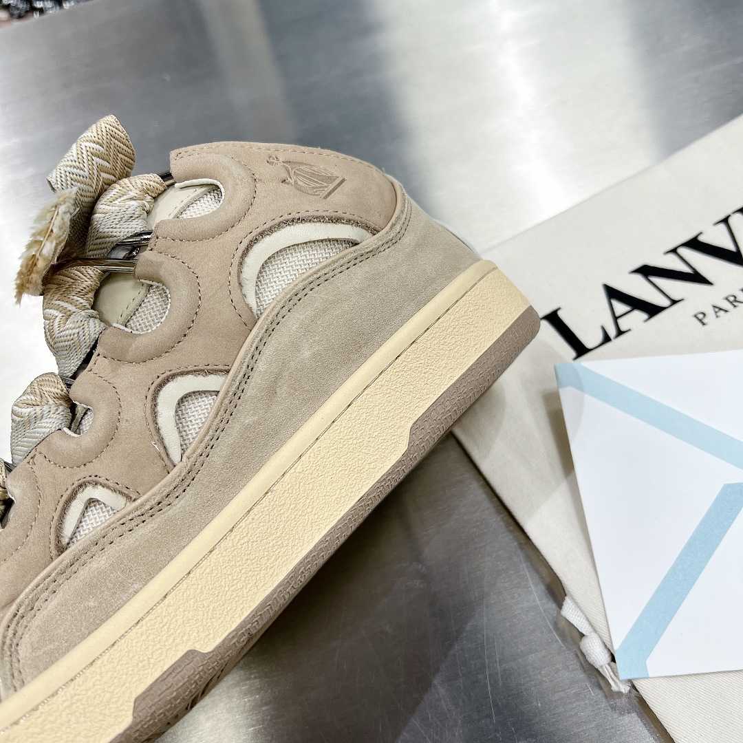 Lanvin Leather Curb Sneakers - DopestKickz