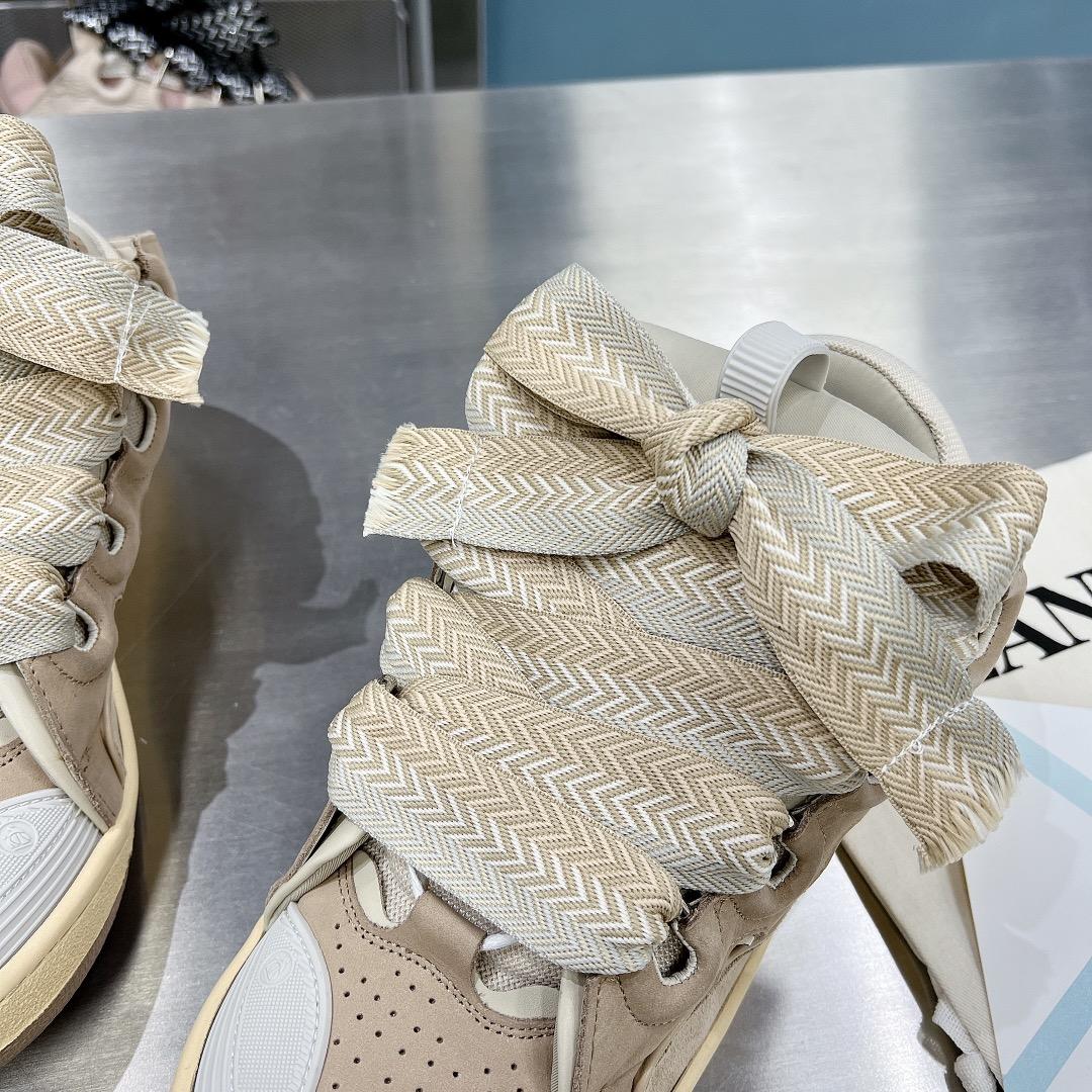 Lanvin Leather Curb Sneakers - DopestKickz