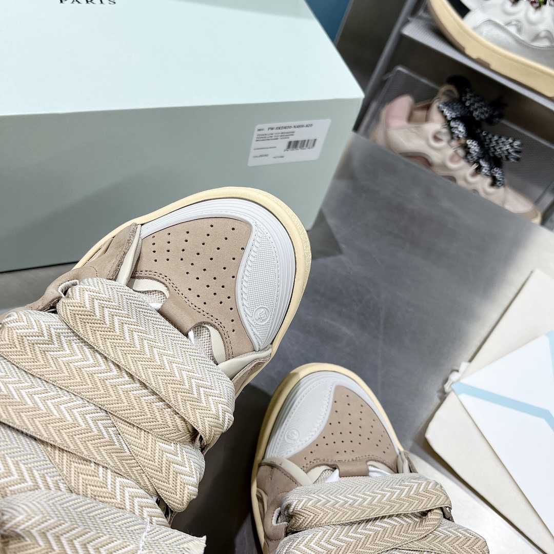 Lanvin Leather Curb Sneakers - DopestKickz