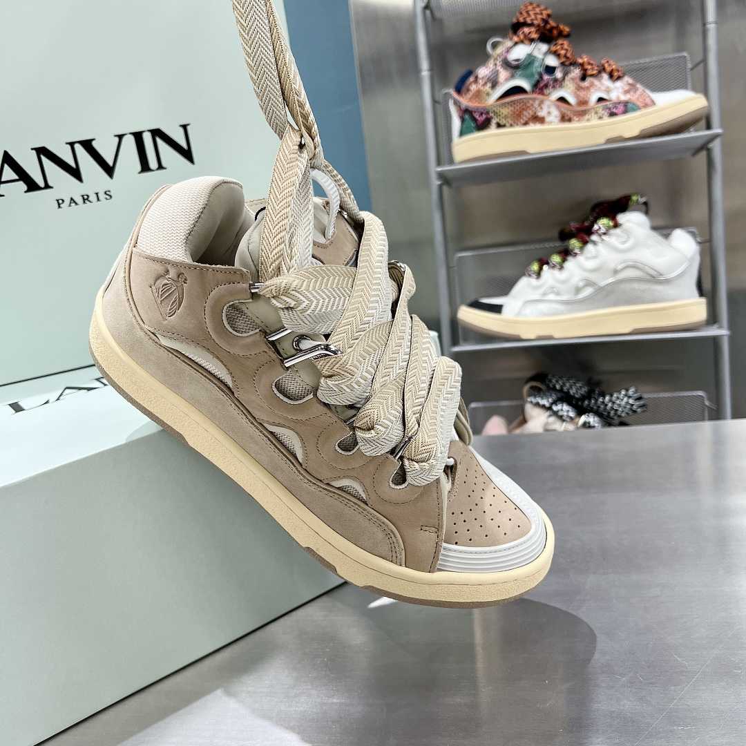 Lanvin Leather Curb Sneakers - DopestKickz