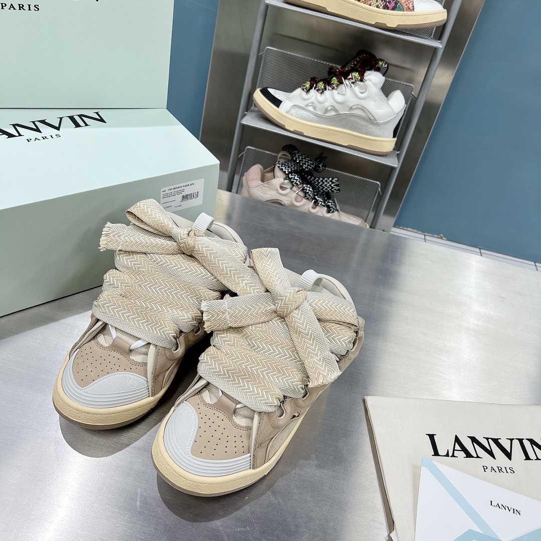 Lanvin Leather Curb Sneakers - DopestKickz