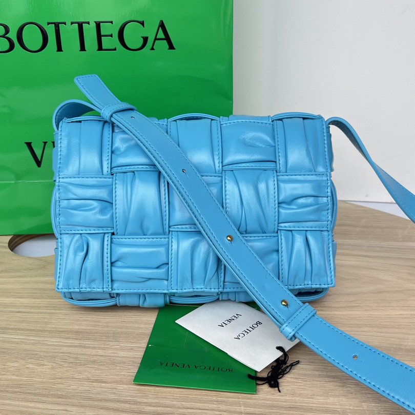 Bottega Veneta Cassette Foulard Intreccio Leather Cross-Body Bag - DopestKickz
