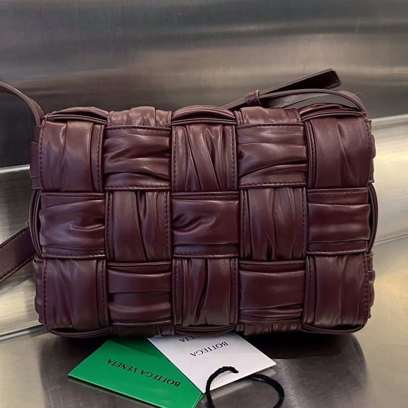 Bottega Veneta Cassette Foulard Intreccio Leather Cross-Body Bag - DopestKickz