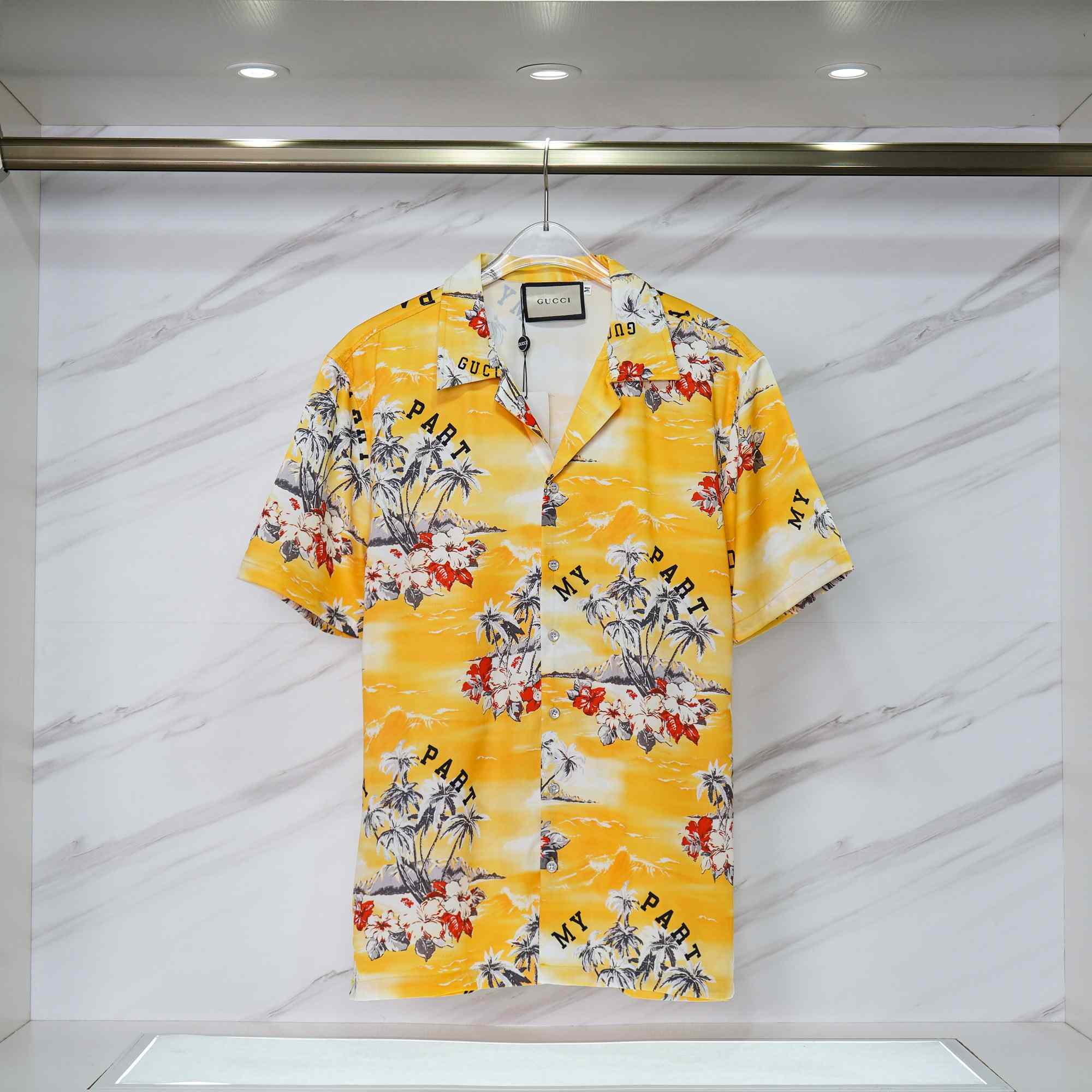 Gucci Printed Cotton Poplin Bowling Shirt & Shorts - DopestKickz