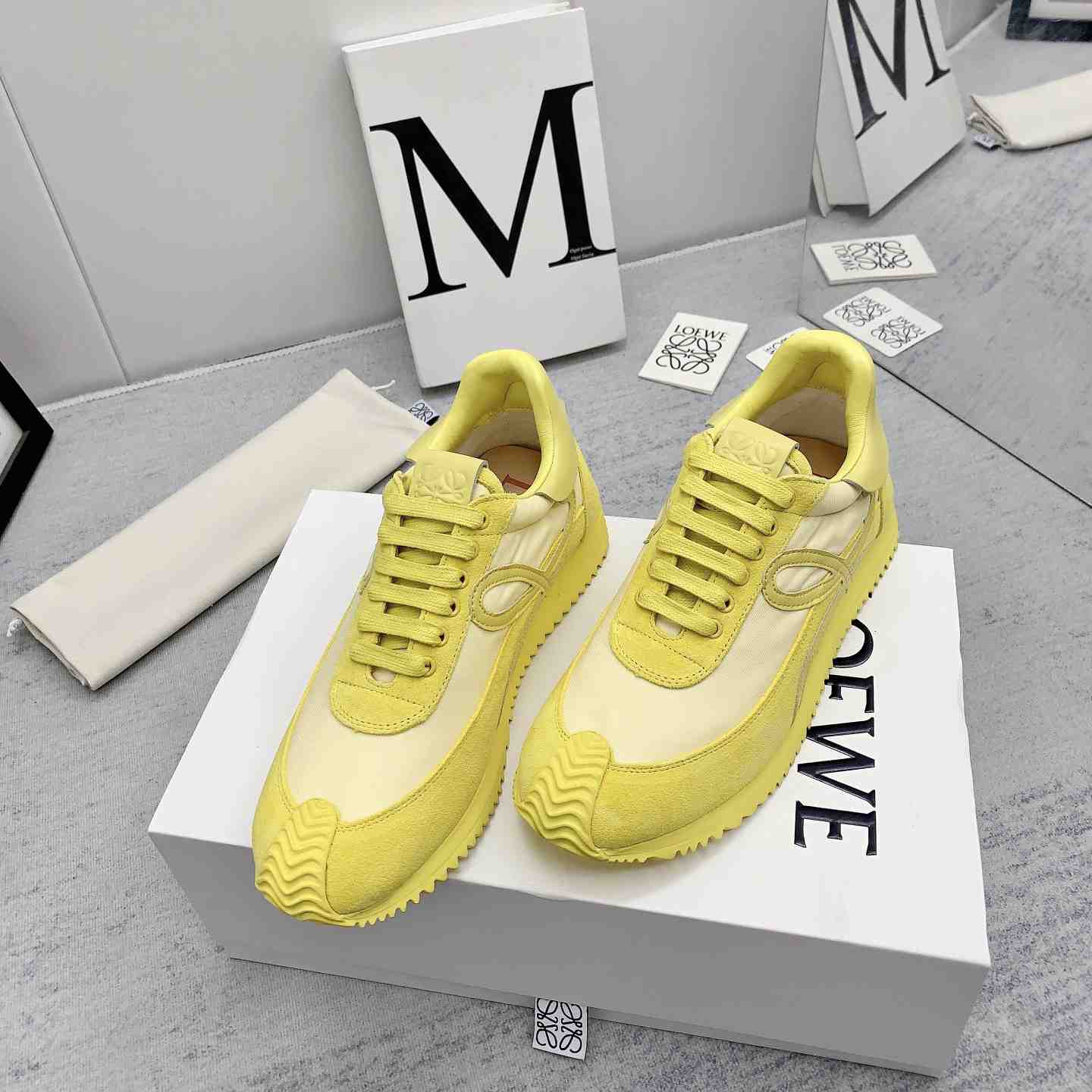 Loewe Flow Runner In Nylon And Suede - DopestKickz