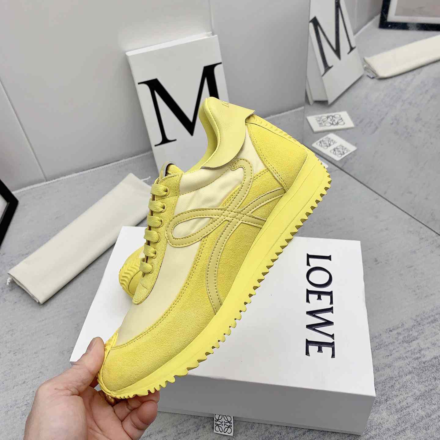 Loewe Flow Runner In Nylon And Suede - DopestKickz