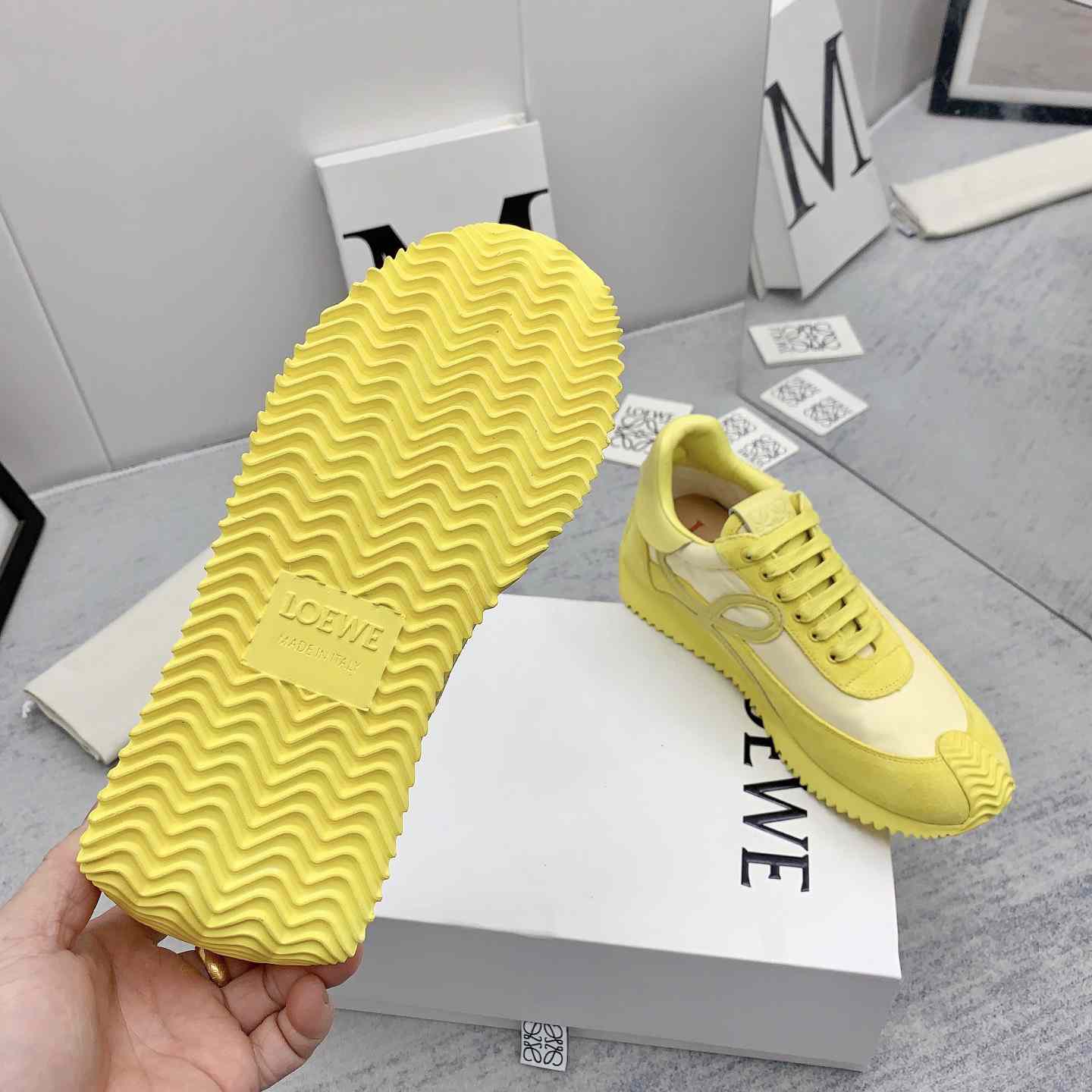 Loewe Flow Runner In Nylon And Suede - DopestKickz
